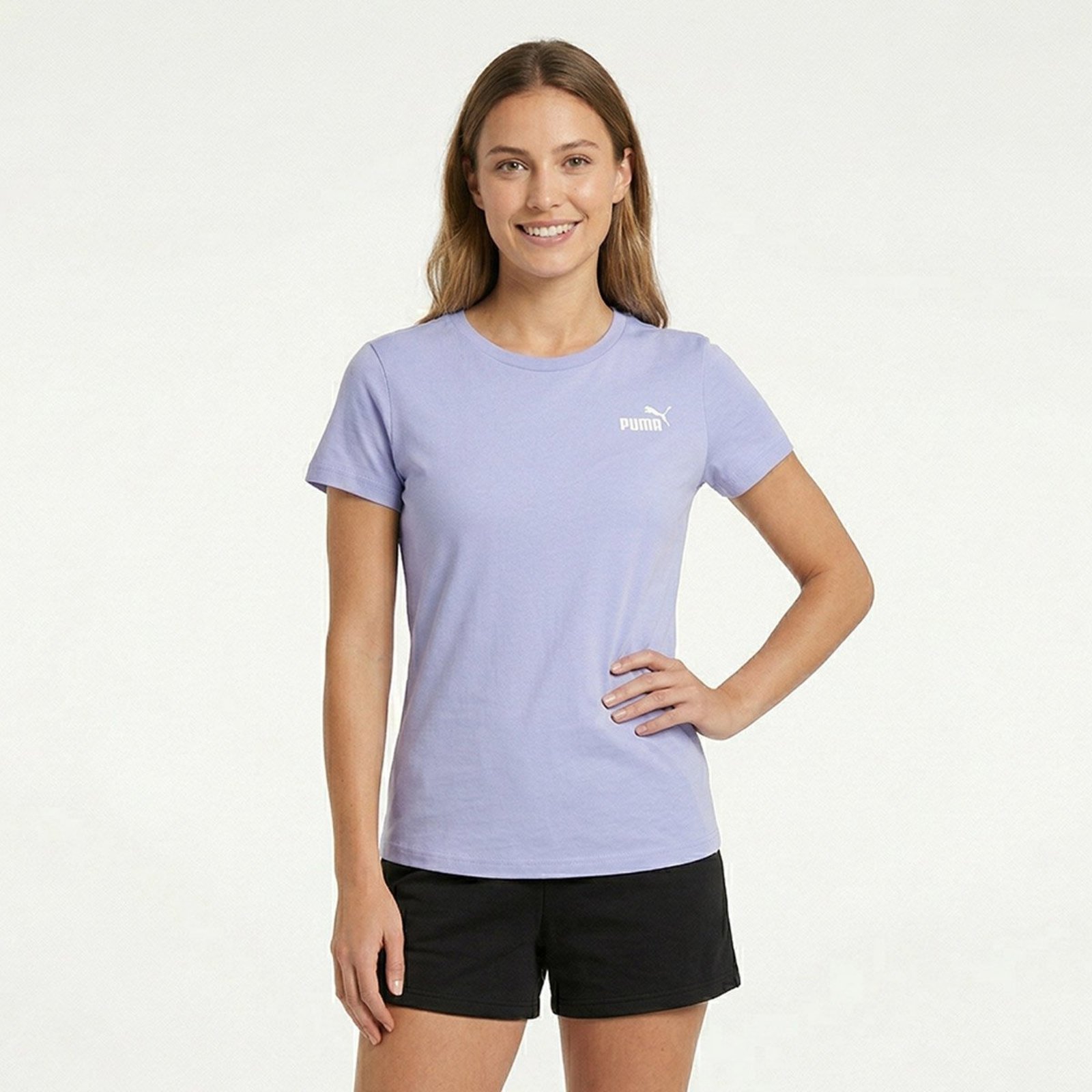 Camiseta Puma Ess Small No 1 Logo Feminina Azul