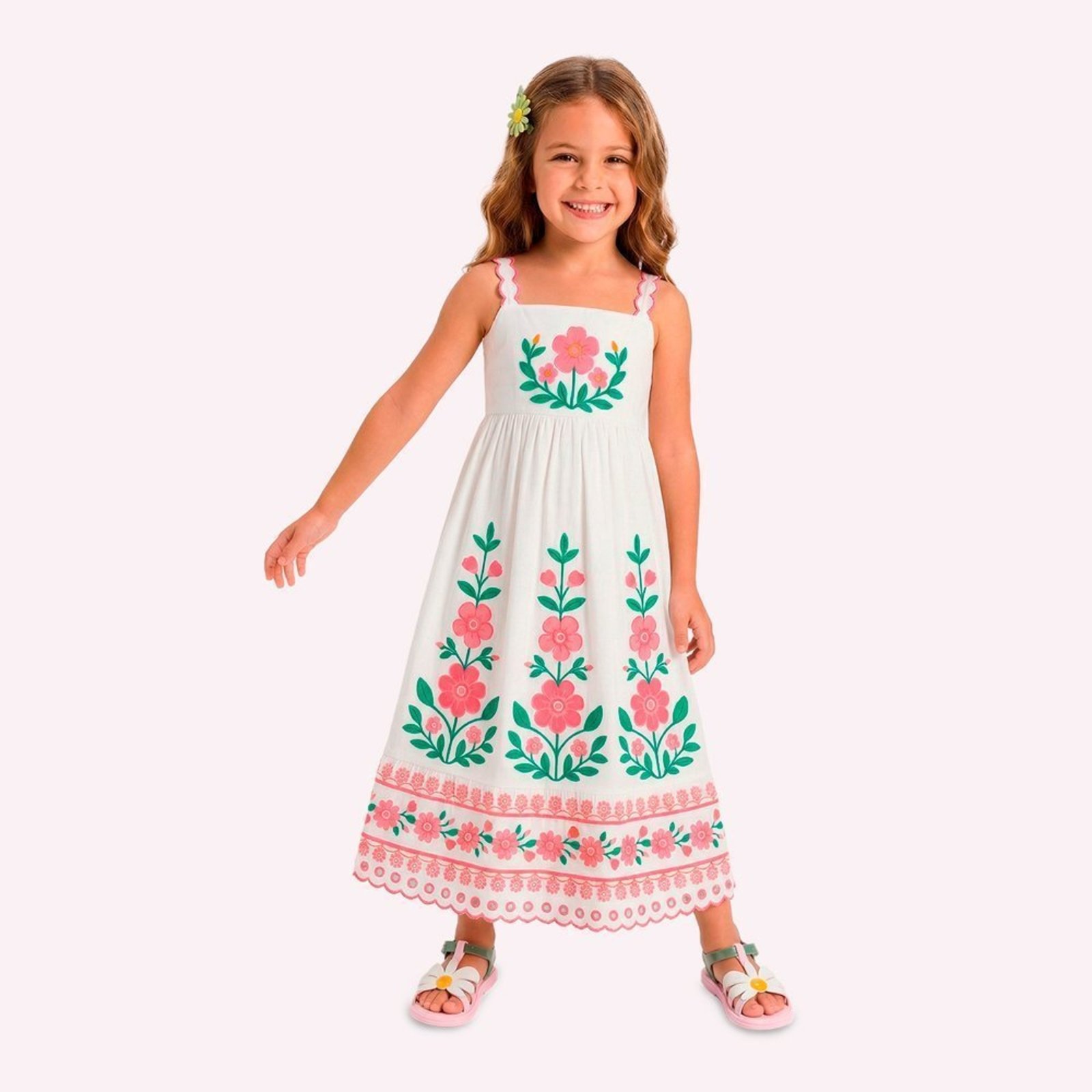 Infantil - Vestido Menina Longo Nanai