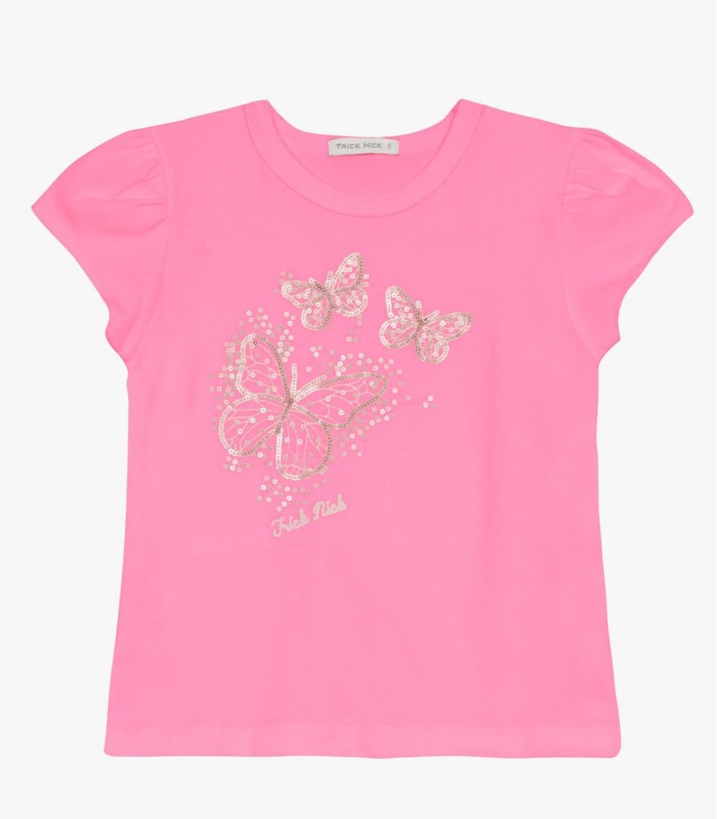 Vista 2 Infantil - Blusa feminina em Cotton Leve Trick Nick rosa Trick Nick rosa