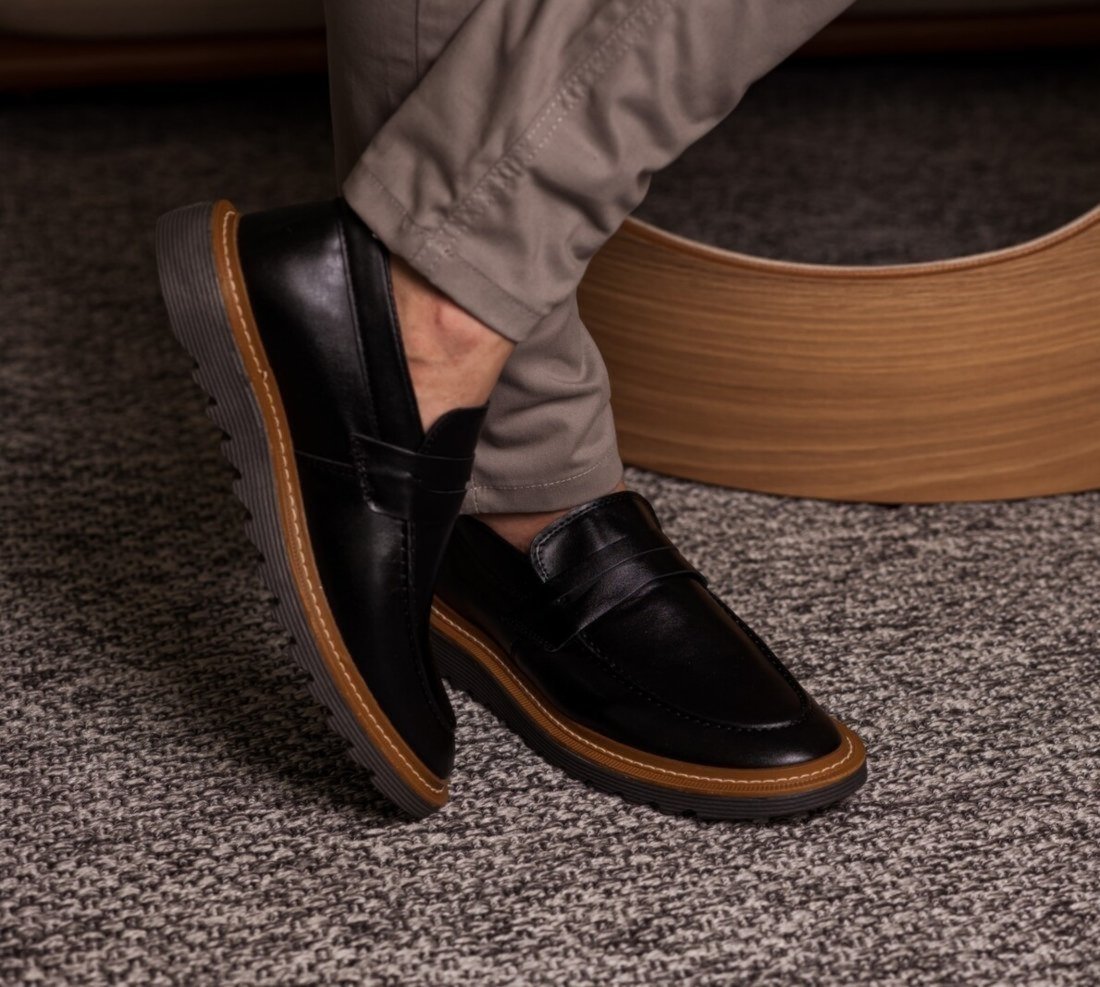 Sapato Masculino Dubai Mocassim Tratorado Social Mocassim Casual Moderno