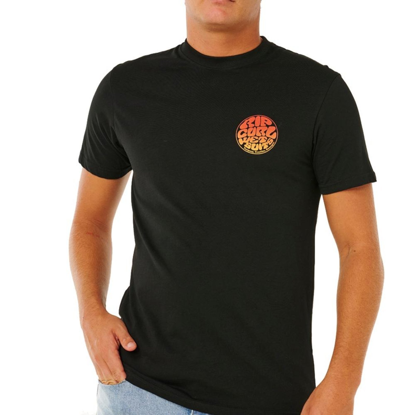 Camiseta Rip Curl Wettie Icon Gradient WT26 Masculina Black