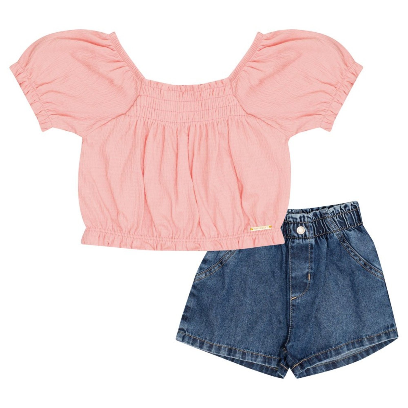 Infantil - Conjunto Primeiros Passos Menina - Rose - 50621-11 Rosa
