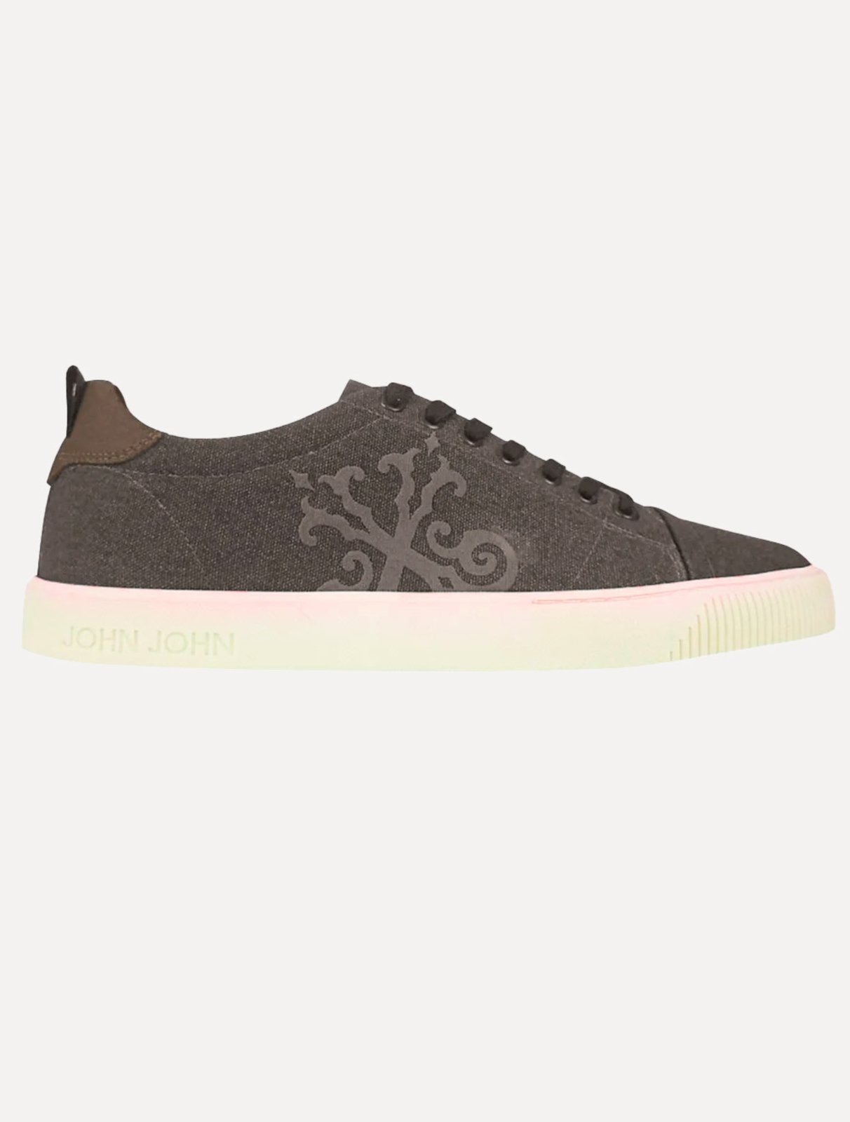 Tênis John John Masculino London Canvas Sola Mescla Marrom Escuro