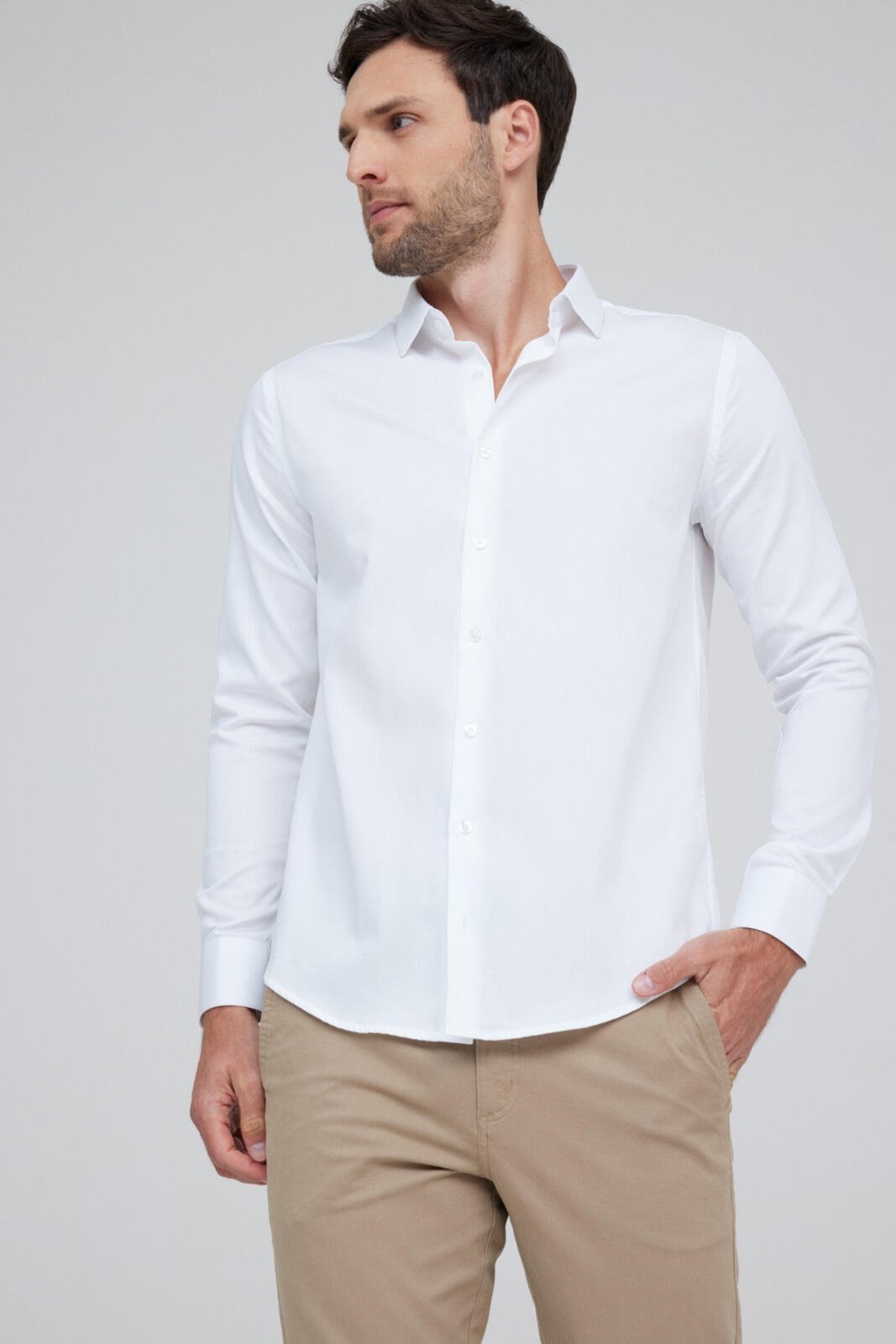 Camisa Slim Fio Italiano Traymon – Branco – Xgg