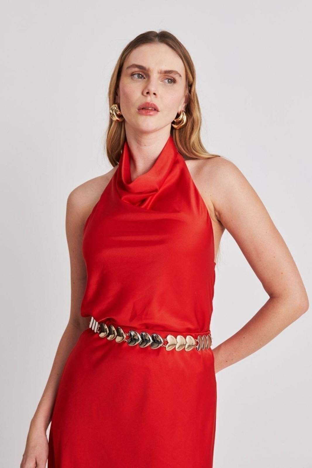 Blusa Lisa Degagê Carlota Costa Vermelho