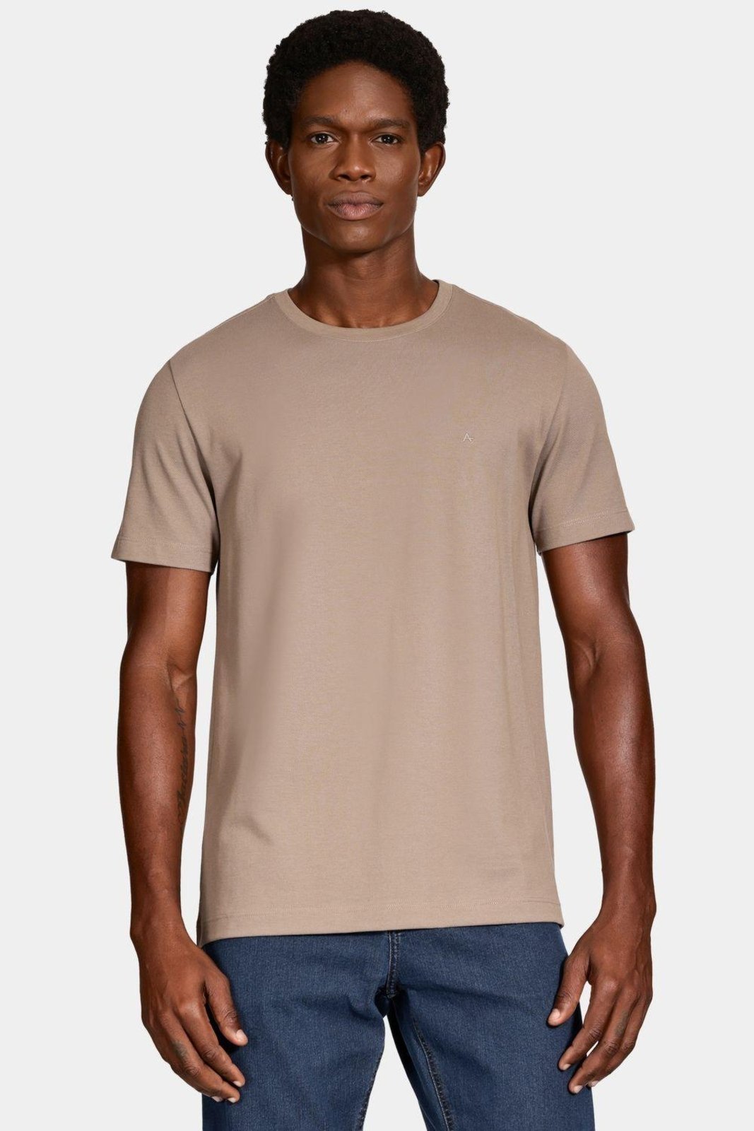 Camiseta Aramis Manga Curta Piquet Peruano