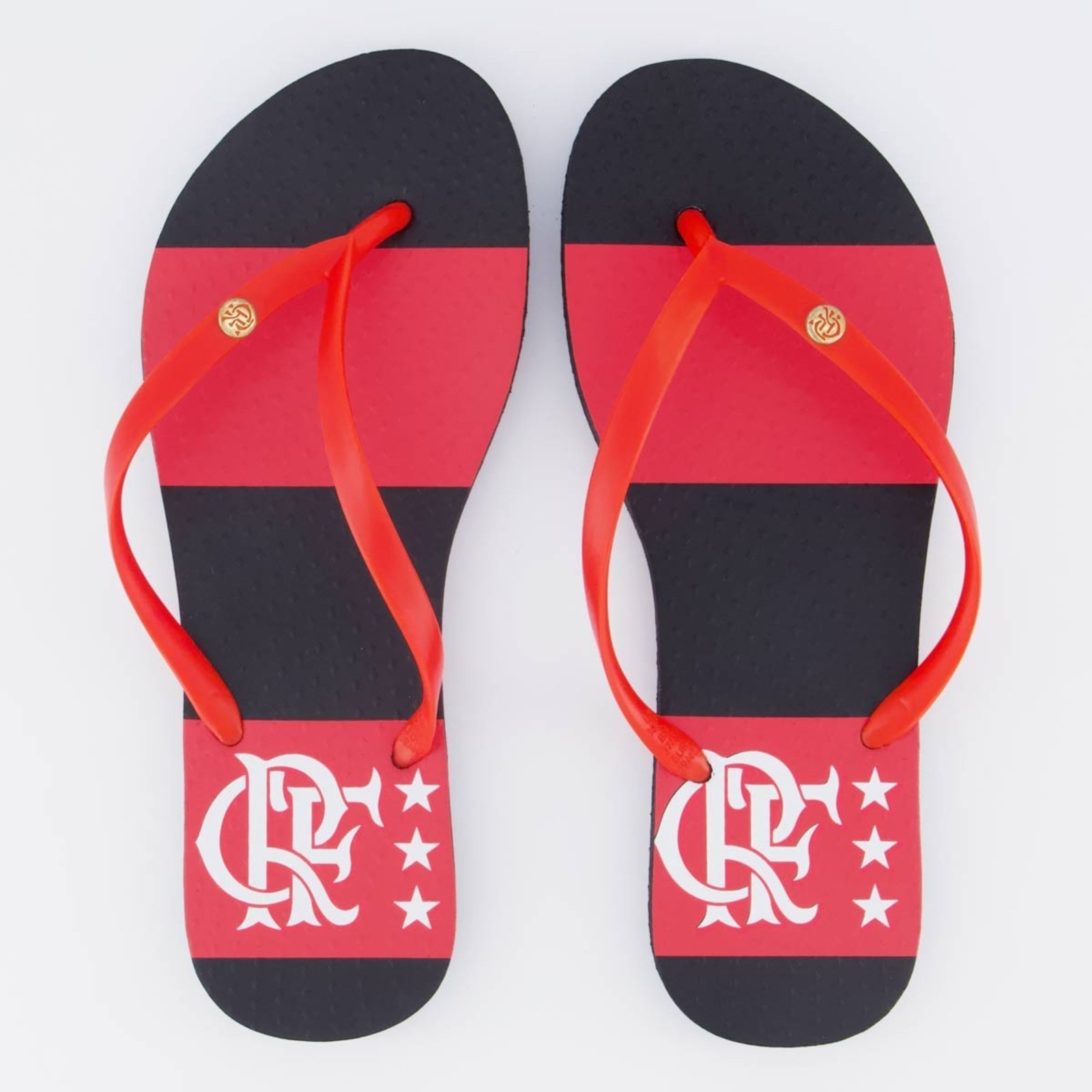 Chinelo Flamengo Manto 81 Feminino Preto e Vermelho