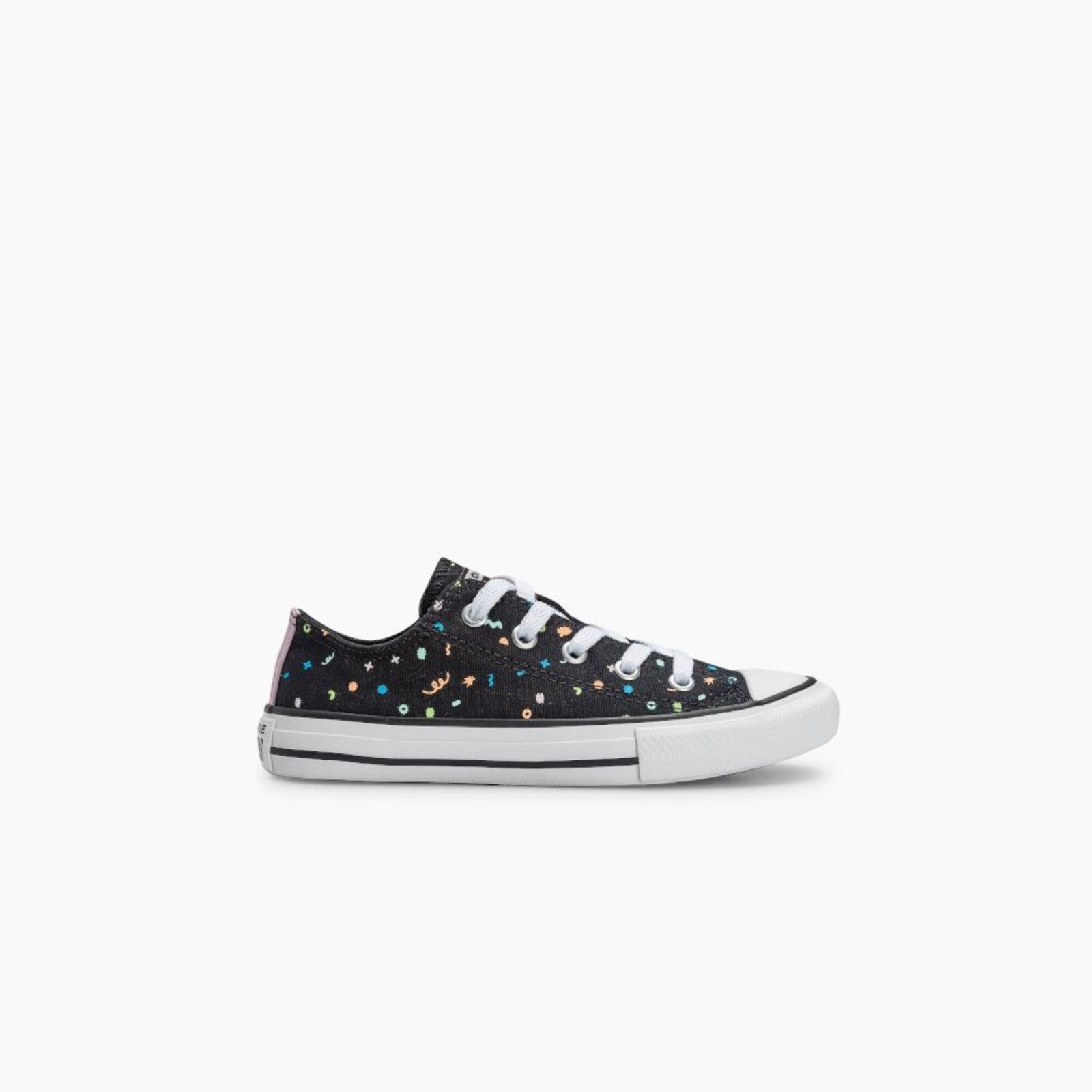Vista 2 Infantil - Chuck Taylor All Star Confetti Party Juvenil Cano Baixo Converse preto Converse preto