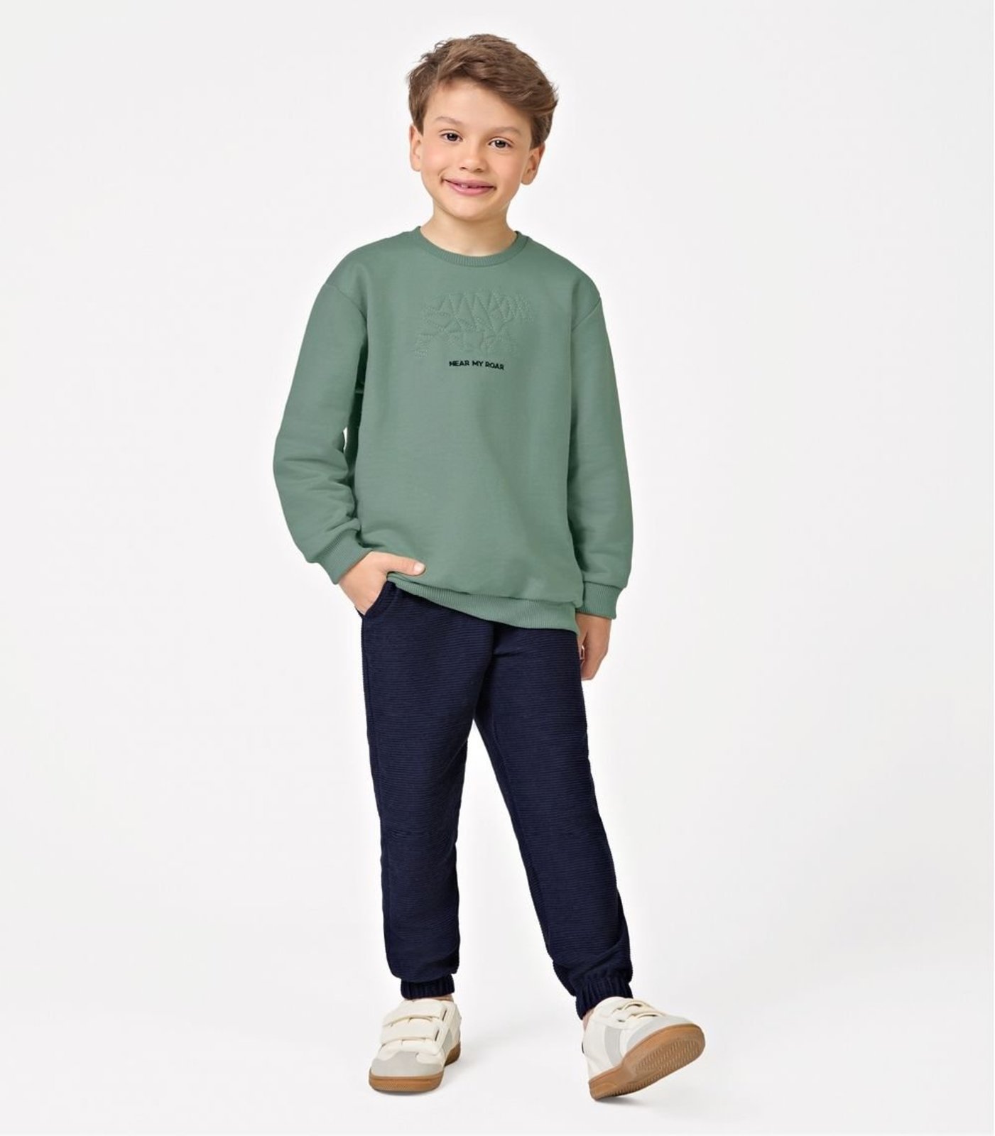 Infantil - Conjunto Blusão Com Calça Menino Trick Nick Verde