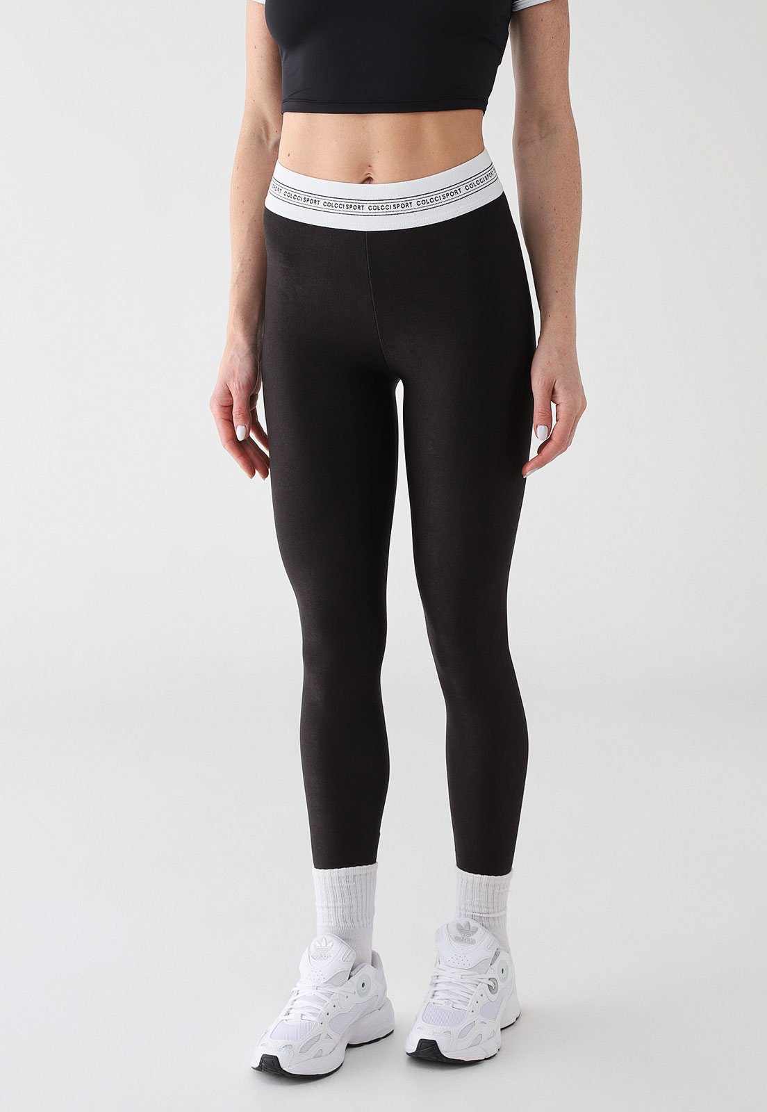 Calça Legging Feminina Colcci Sport Cós Personalizado Preta