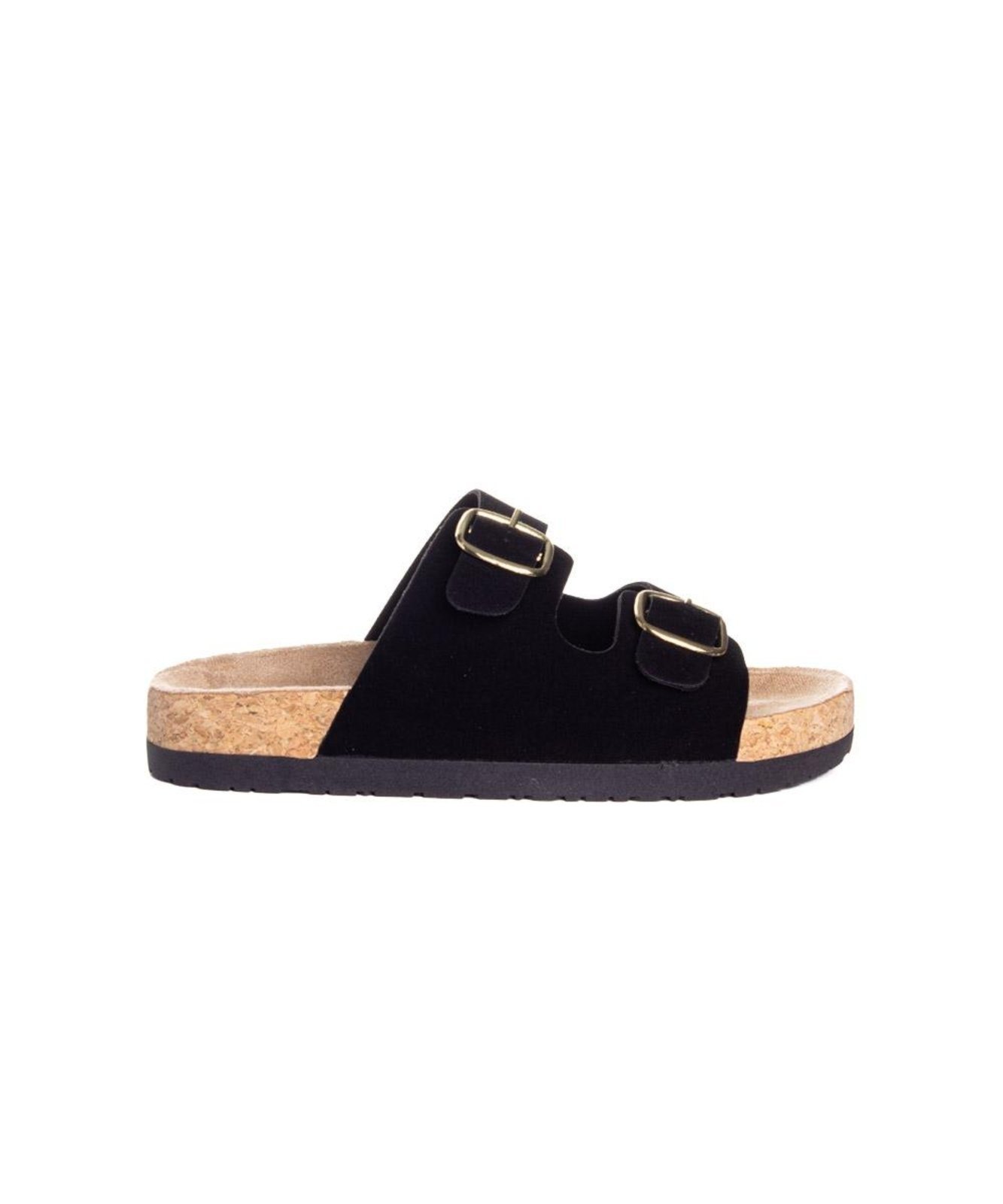 Tamanco Flatform Pixolé Fivelas Preto Incolor