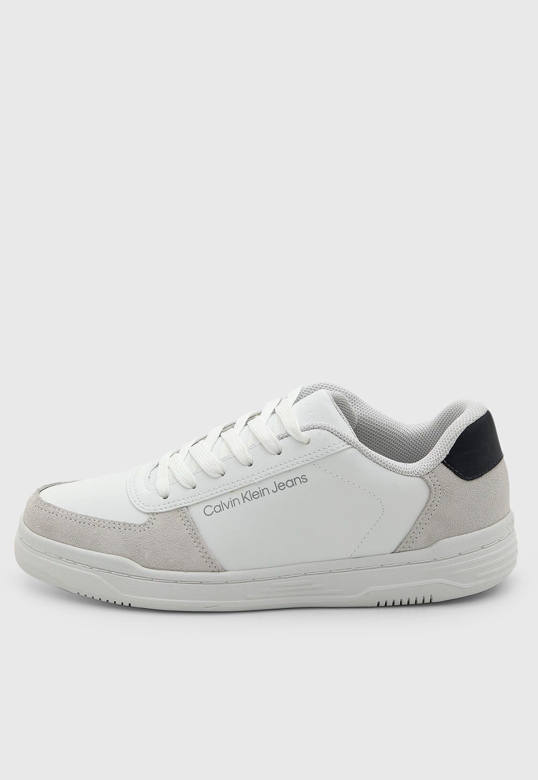 Tênis Masculino Calvin Klein Cano Baixo Sintético Branco