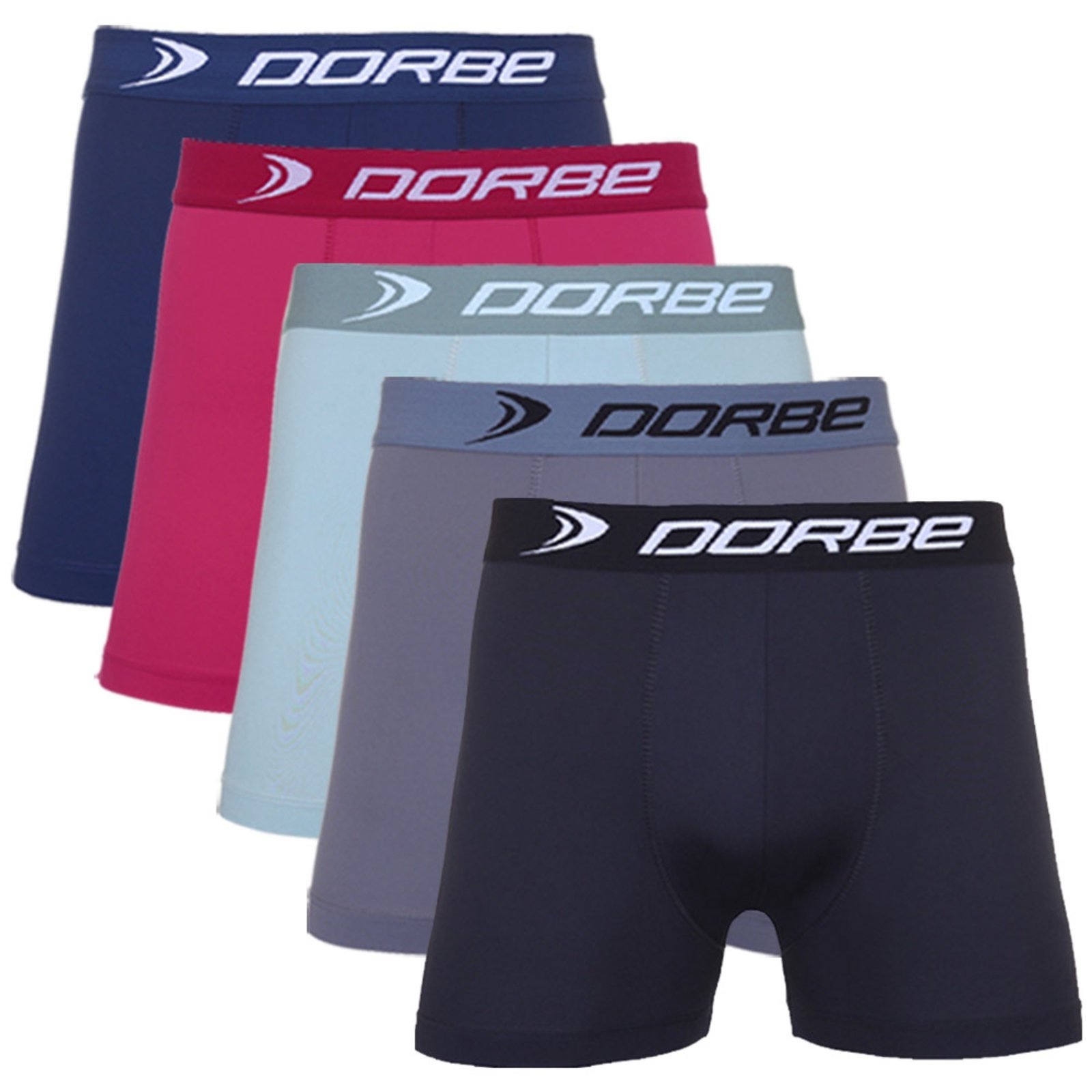 Kit 5 Cuecas Boxer Microfibra Dorbe