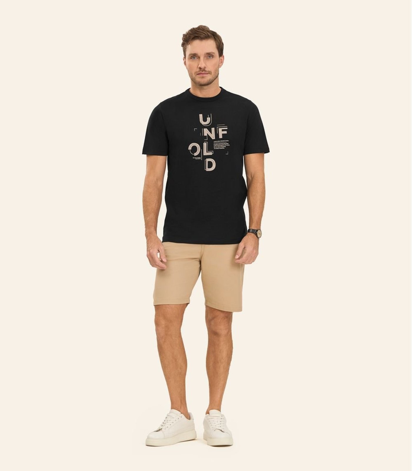 Camiseta Masculina em Meia Malha Diametro Preto