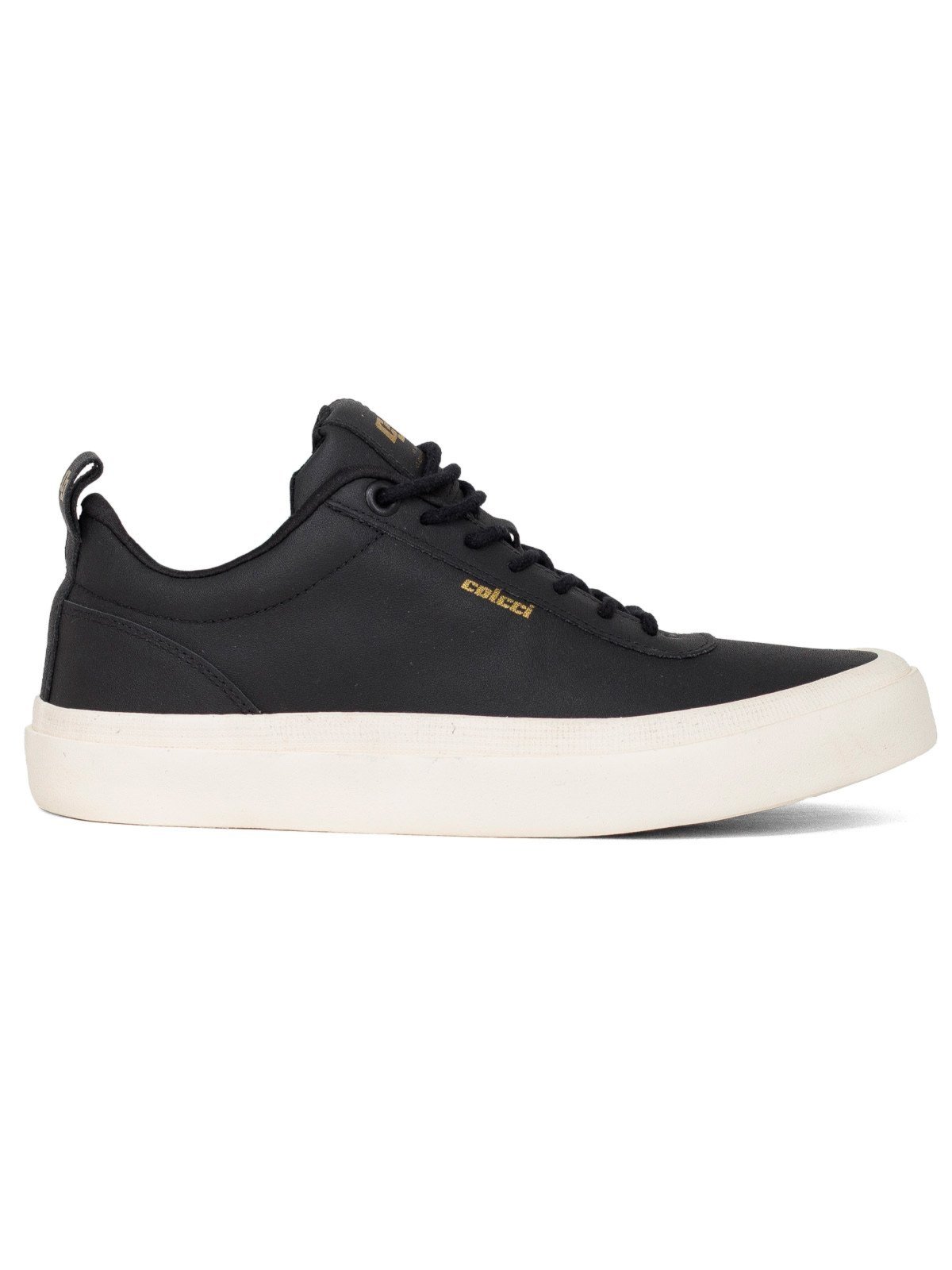 Tênis Masculino Colcci Casual Novus Couro Legítimo Confortável Resistente Preto