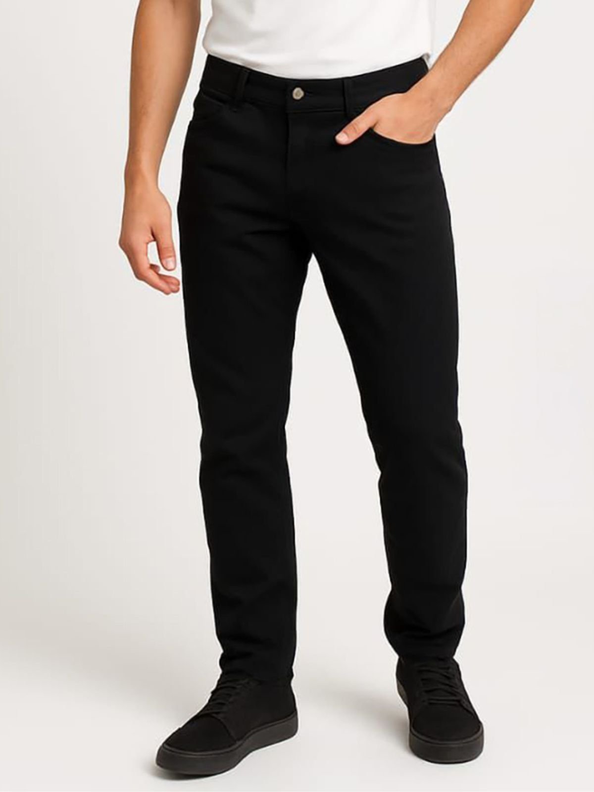 Calça Jeans Masculina Preta Moda Casual Yellow Jeans
