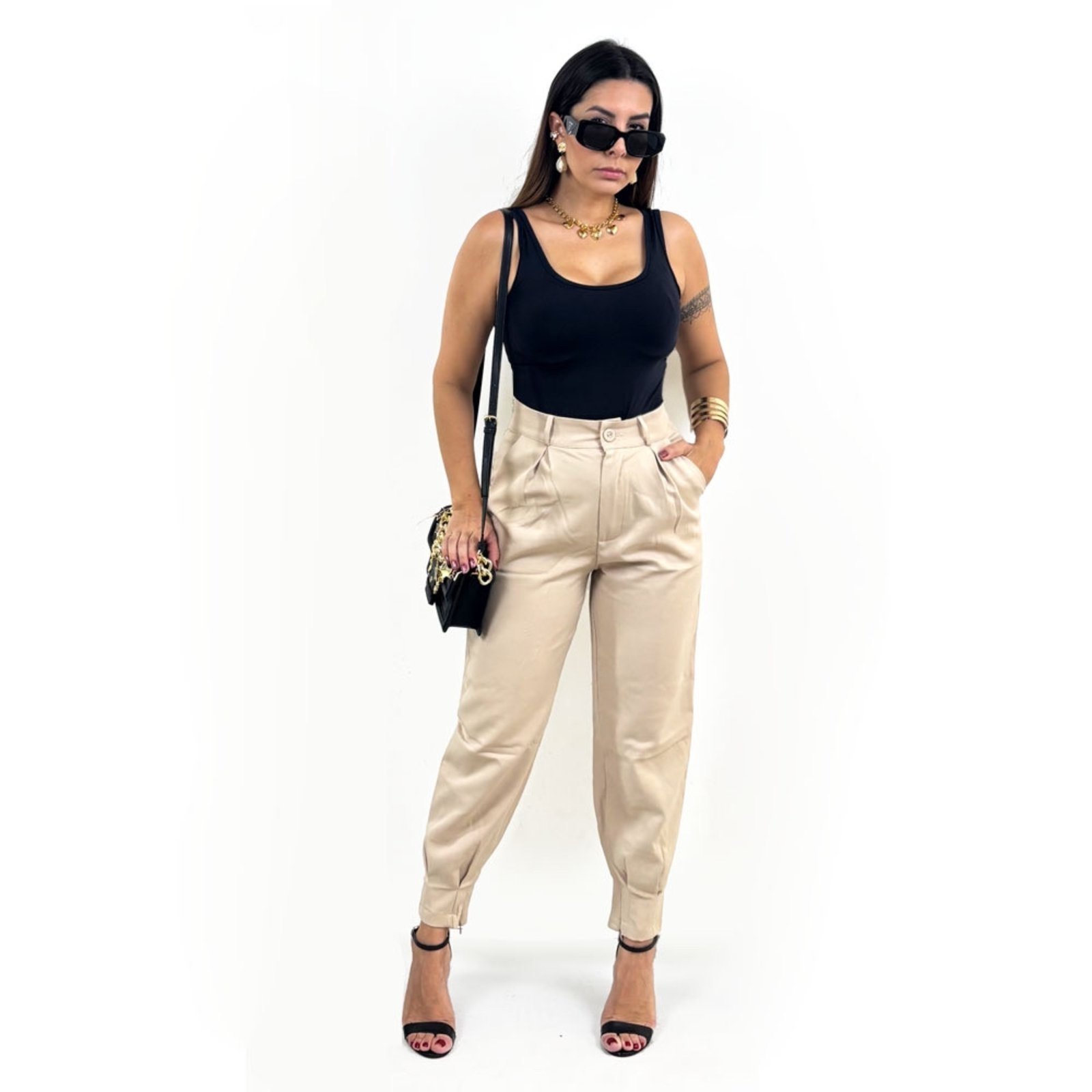 Calça Alfaiataria Dress Code Nude