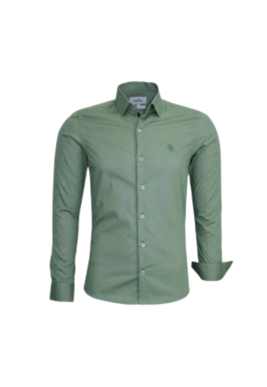 Camisa Manga Longa Amil Slim Tecido Em 100% Algodão Militar 1871