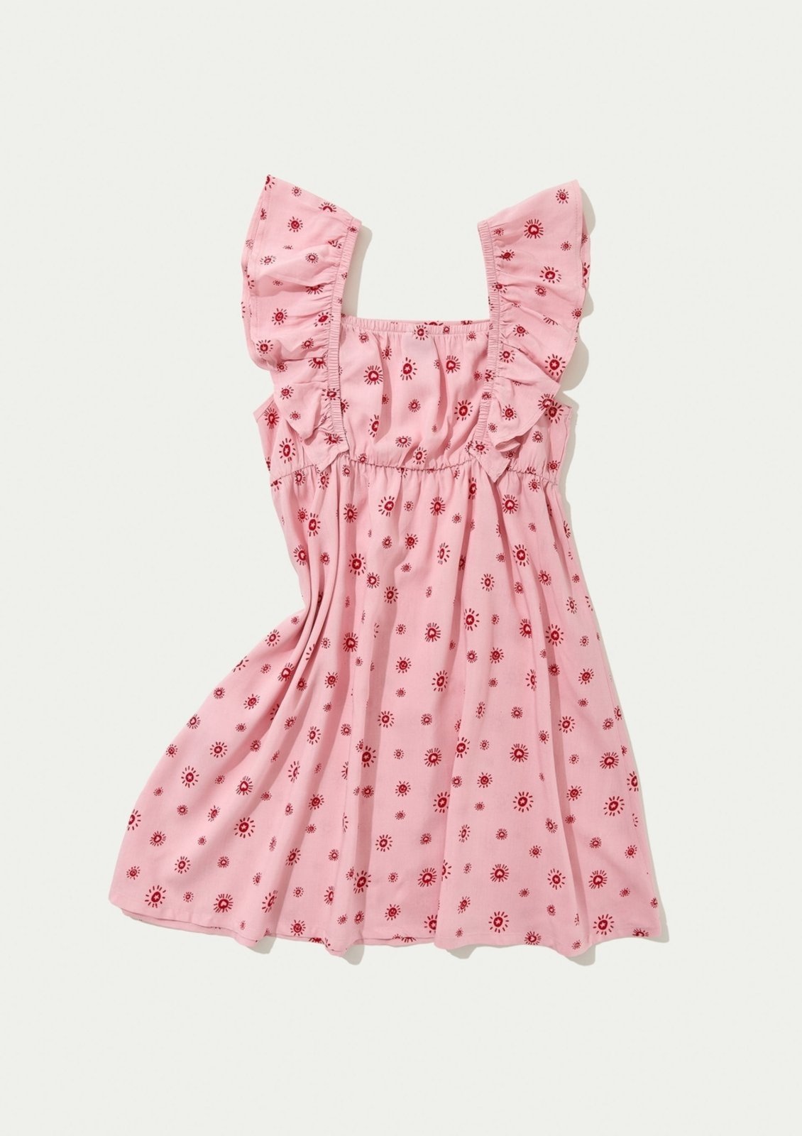 Vista 3 Infantil - Vestido Curto Com Babados Hering Hering Kids rosa Hering Kids rosa