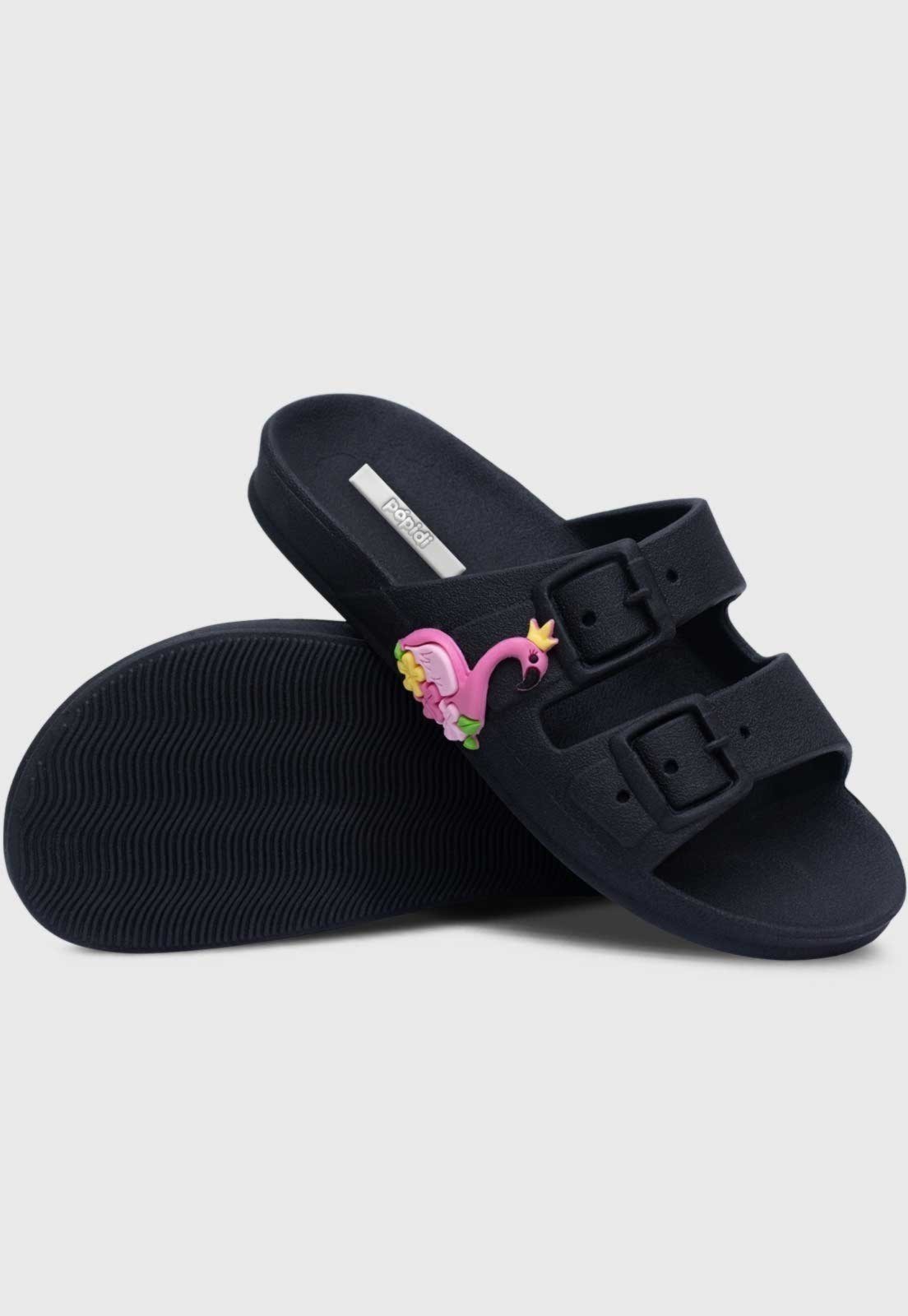 Vista 3 Infantil - Chinelo Papete Popidi Menina Flamingo pink Pópidí pink