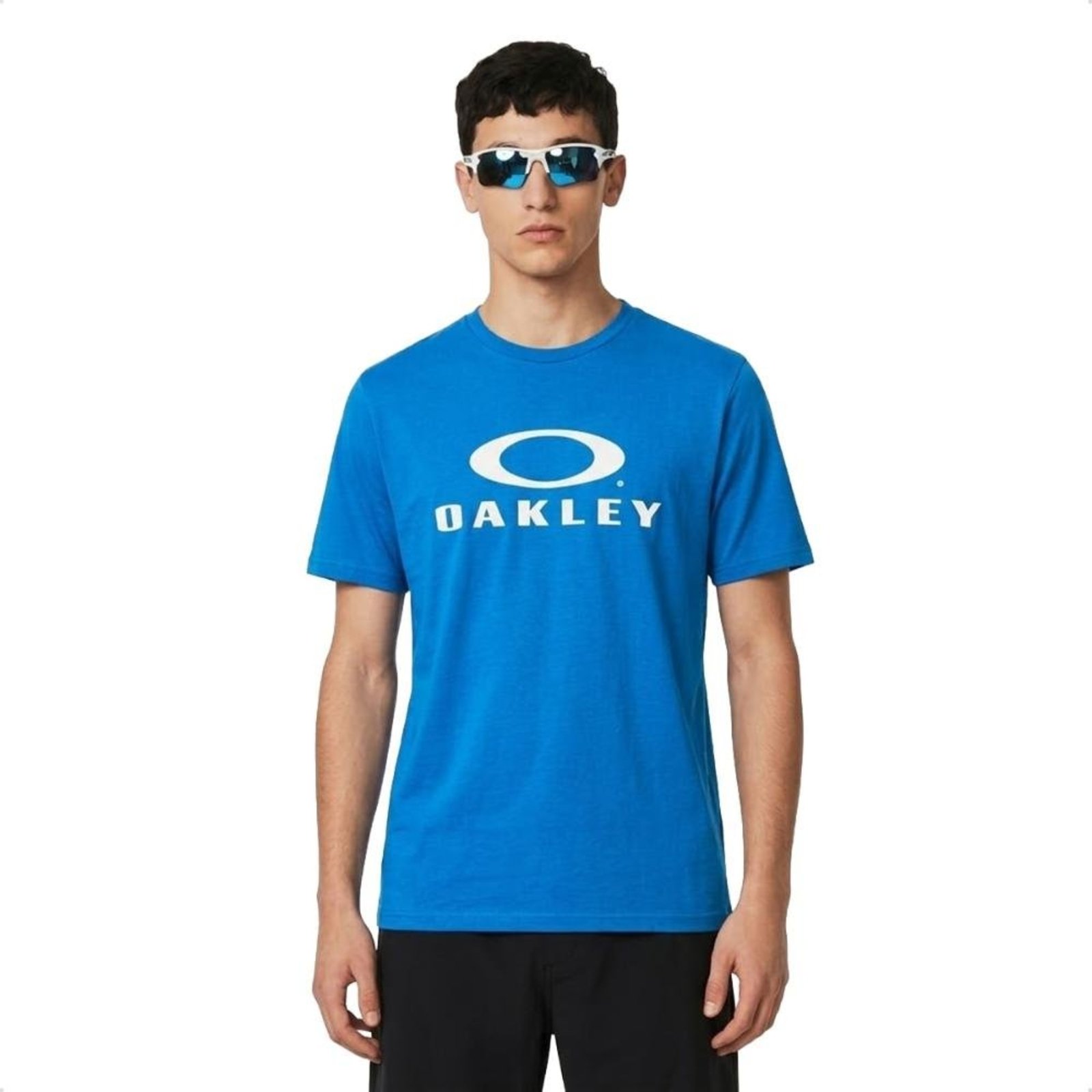 Camiseta Oakley Masculina O-Bark Ss Tee Casual Azul