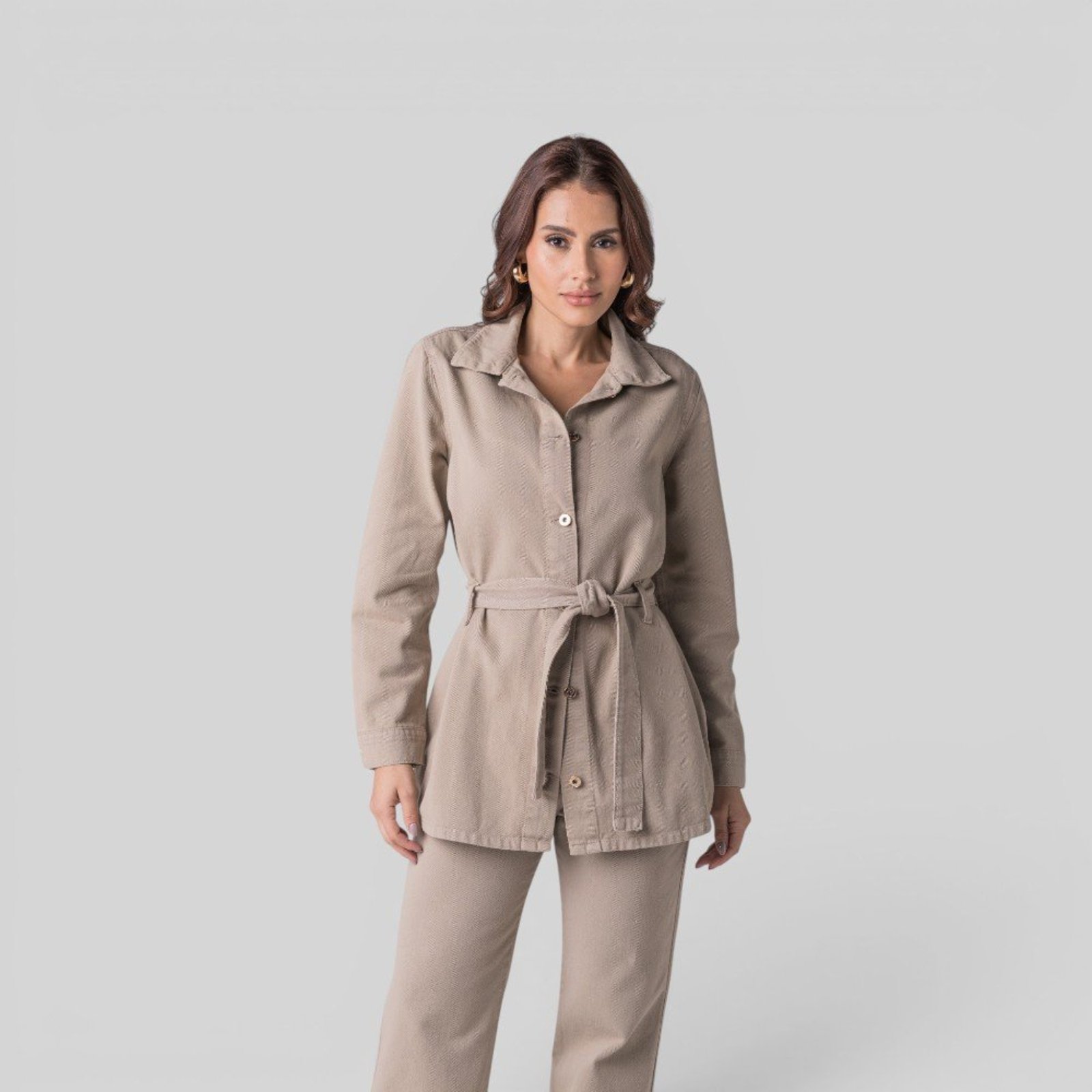 Parka Feminina Sarja Zune BEGE
