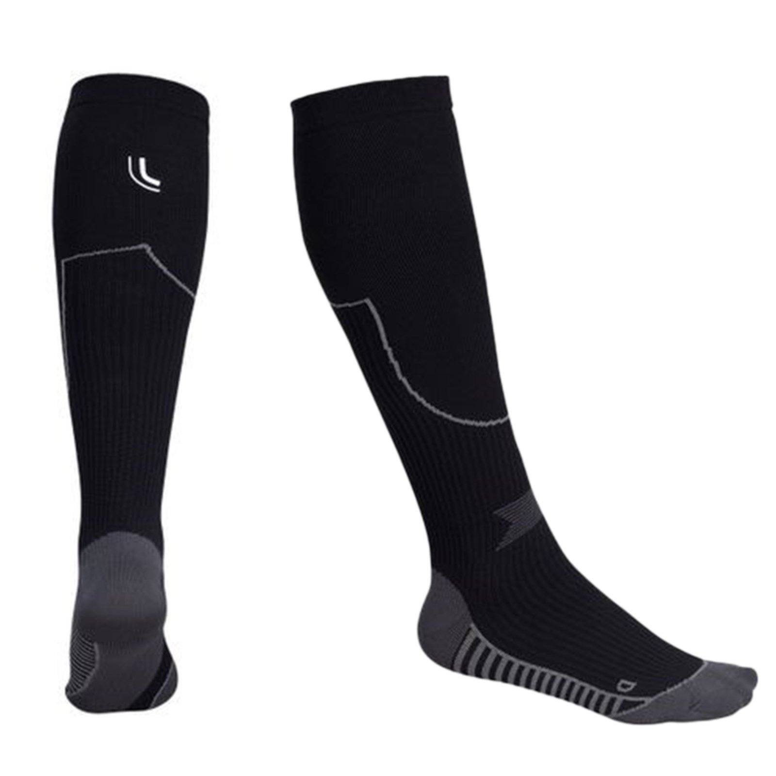 Vista 2 Meia De Compreessão 3/4 Lupo Corrida Emana Original preto Lupo preto