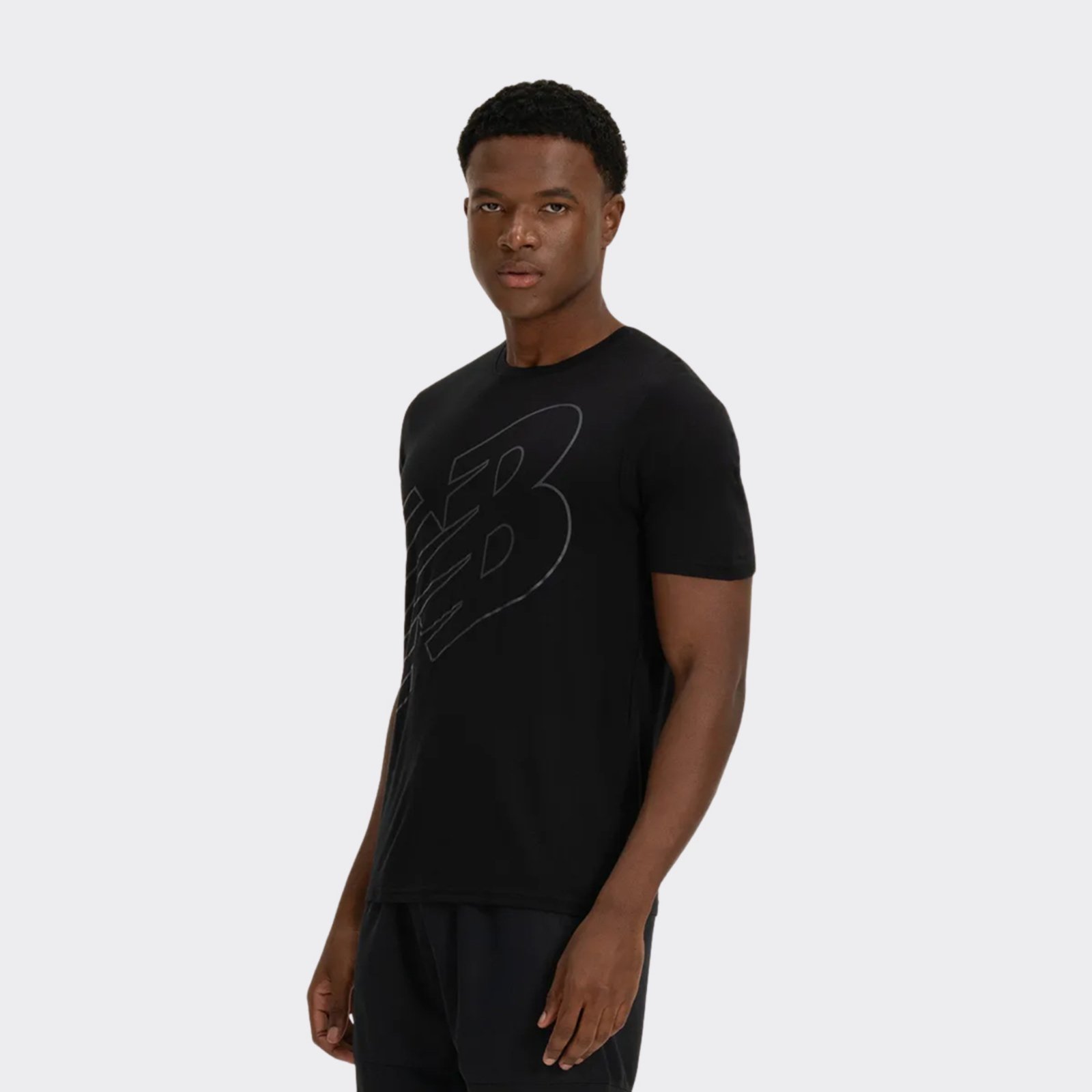 Vista 3 Camiseta New Balance Tenacity Logo Preta preto New Balance preto
