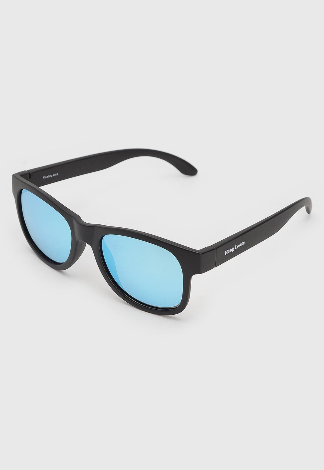 Óculos Unissex Hang Loose Polarized Detalhe Bambu Preto e Azul