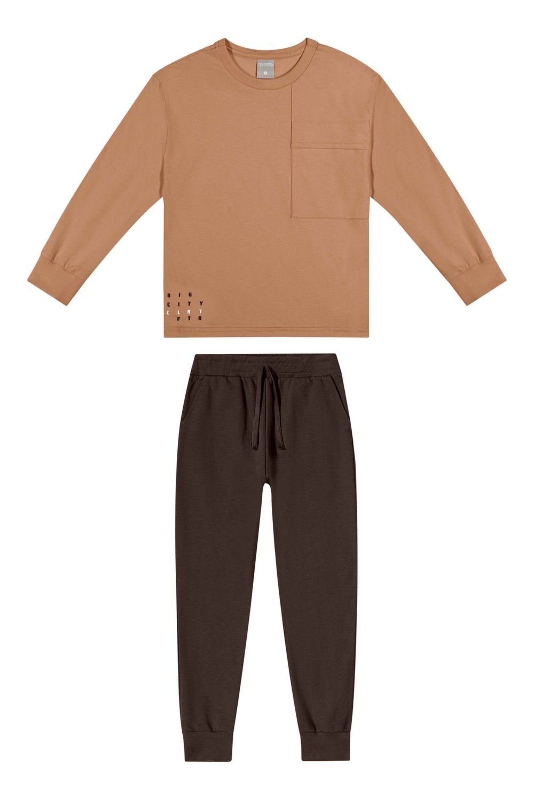 Infantil - Conjunto Longo Menino Urbano Colorittá Marrom