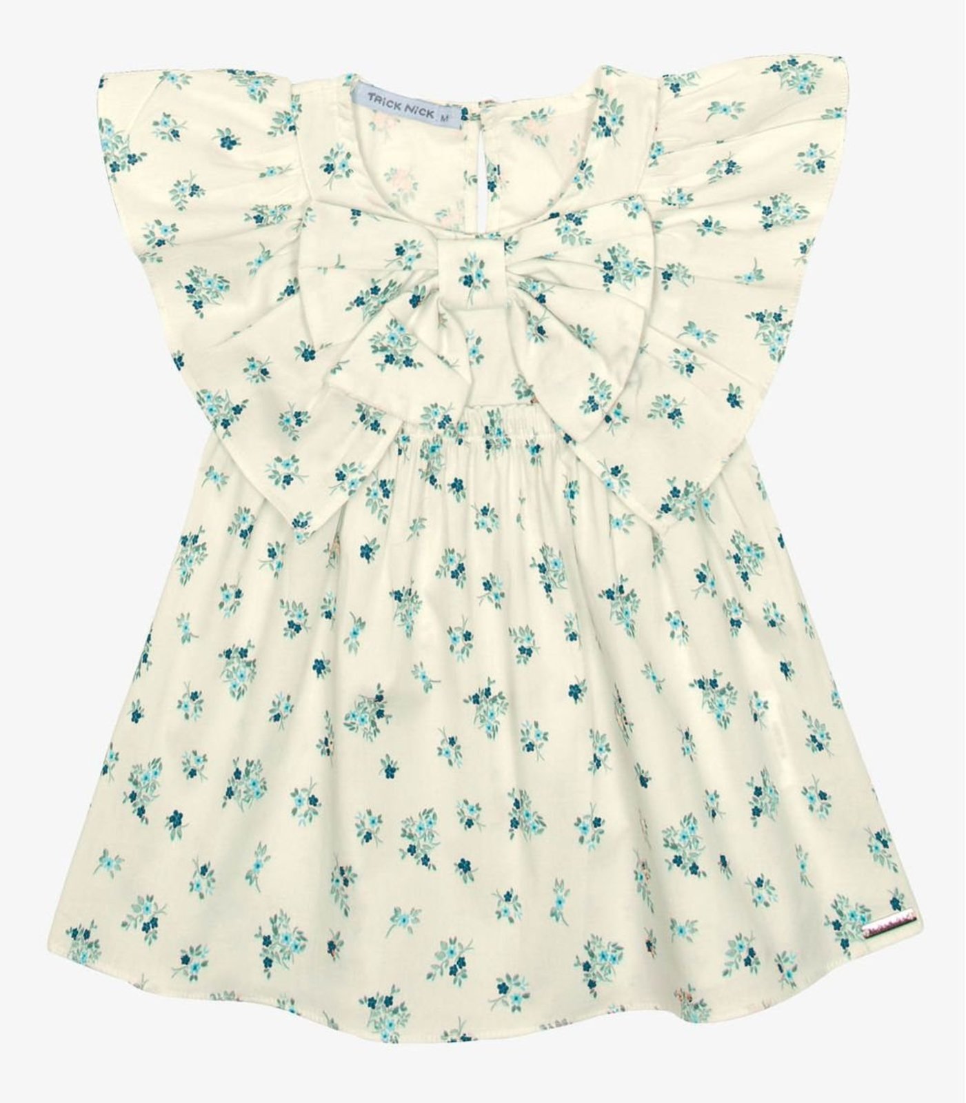 Infantil – Vestido Popeline Com Laço Trick Nick Bege