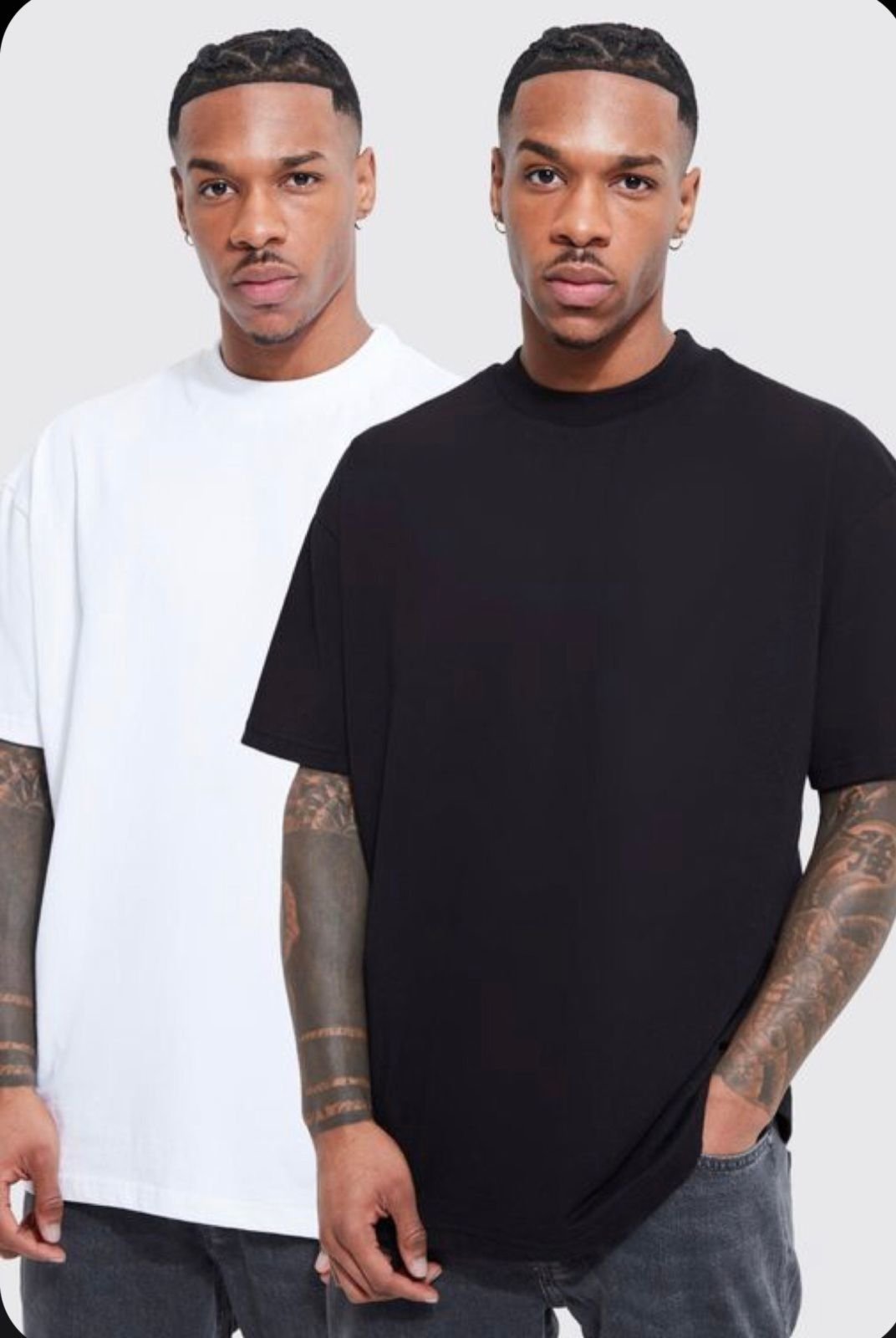 Camiseta Lisa Preta Oversized Streetwear Off-Y