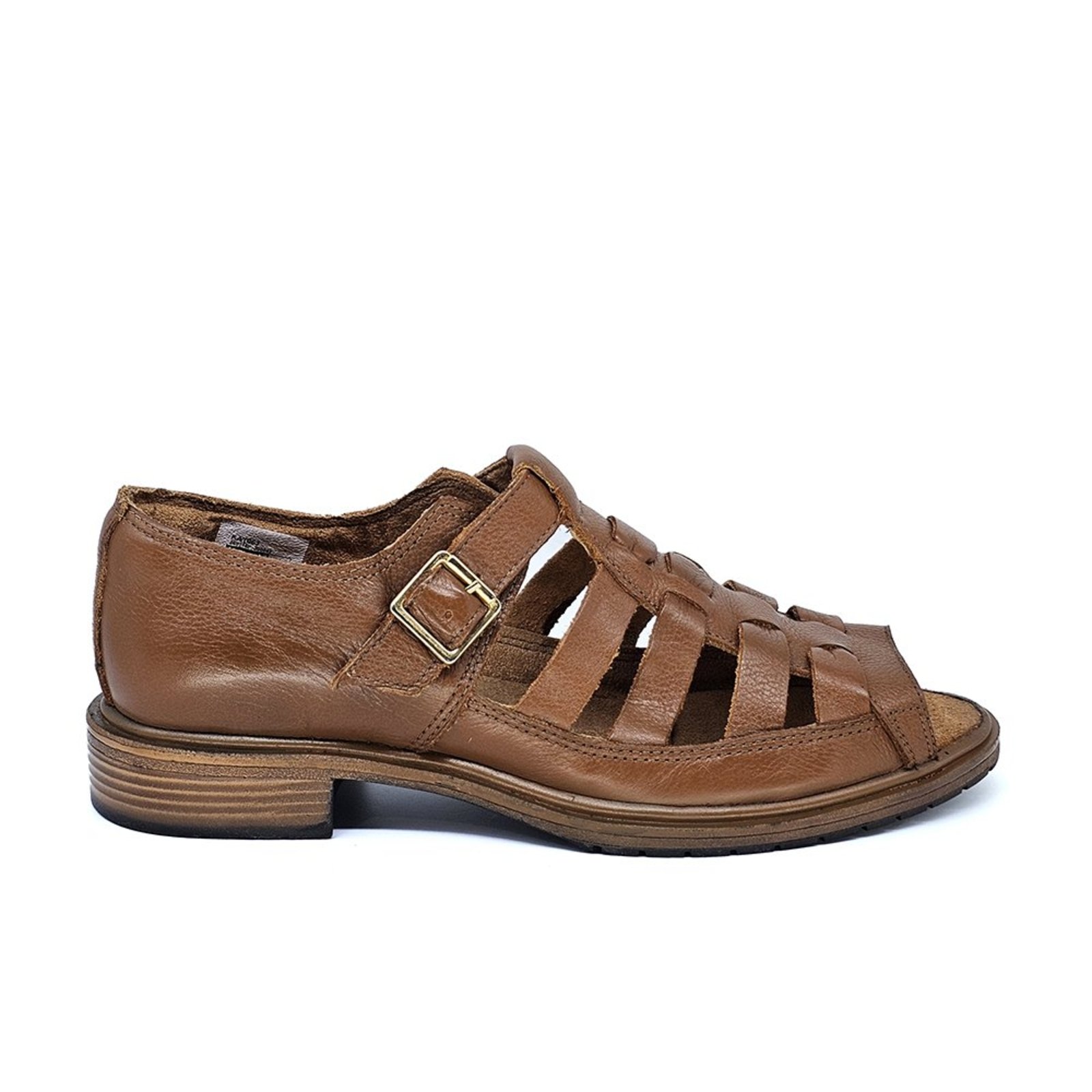 KAT063 SAPATO ASSANDALHADO KATE - COURO CFT TAN LUSTRO