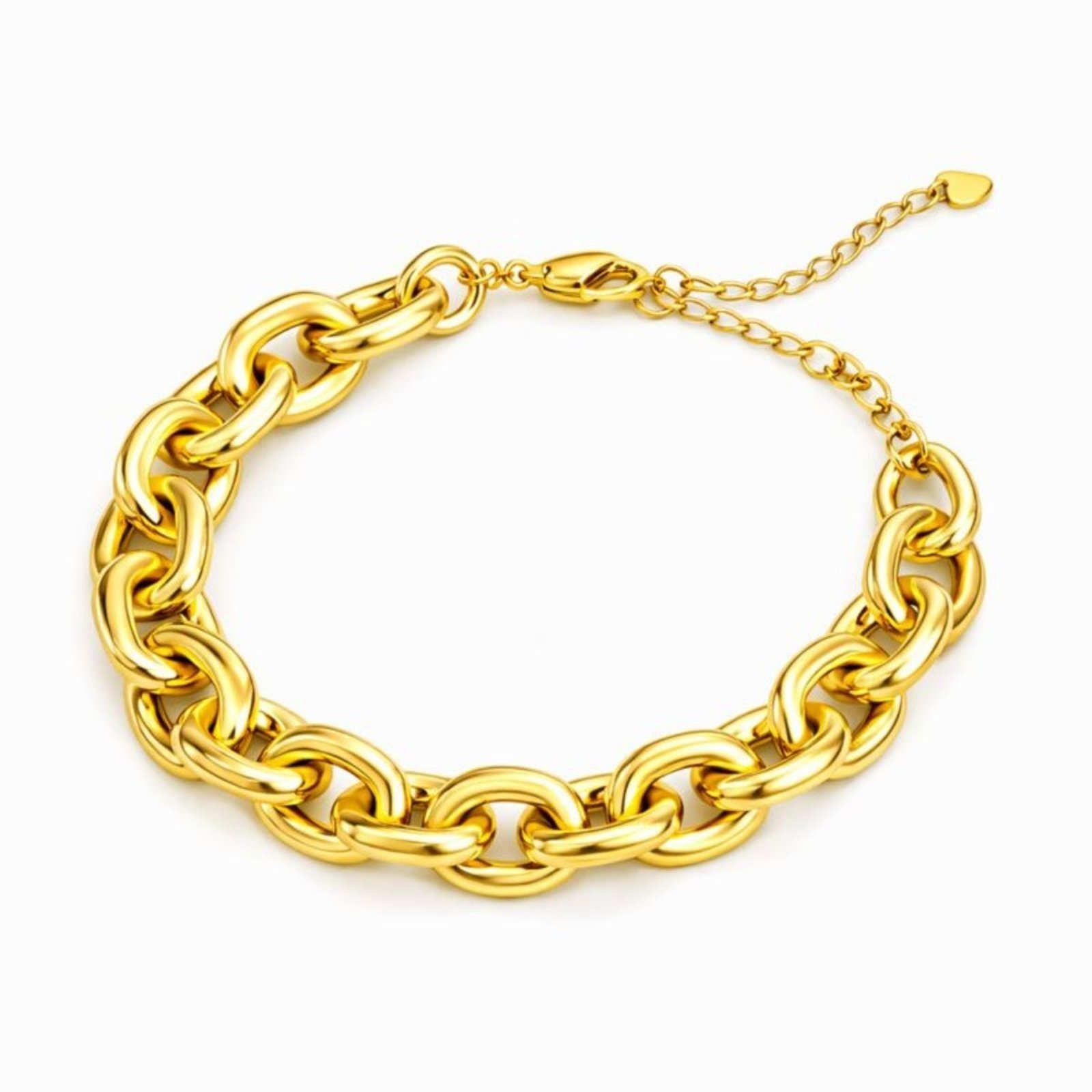 Vista 2 Pulseira Vih Triny Banhada a Ouro Elos dourado Vih Triny dourado