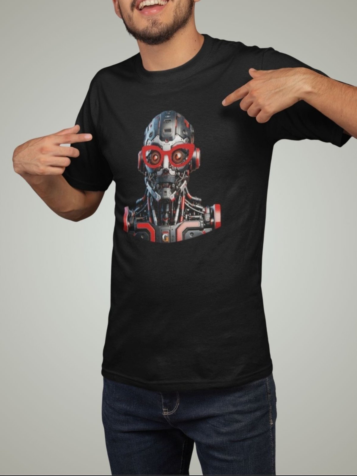 Camiseta Básica Masculina GuGi Robô Inteligência Artificial Preto