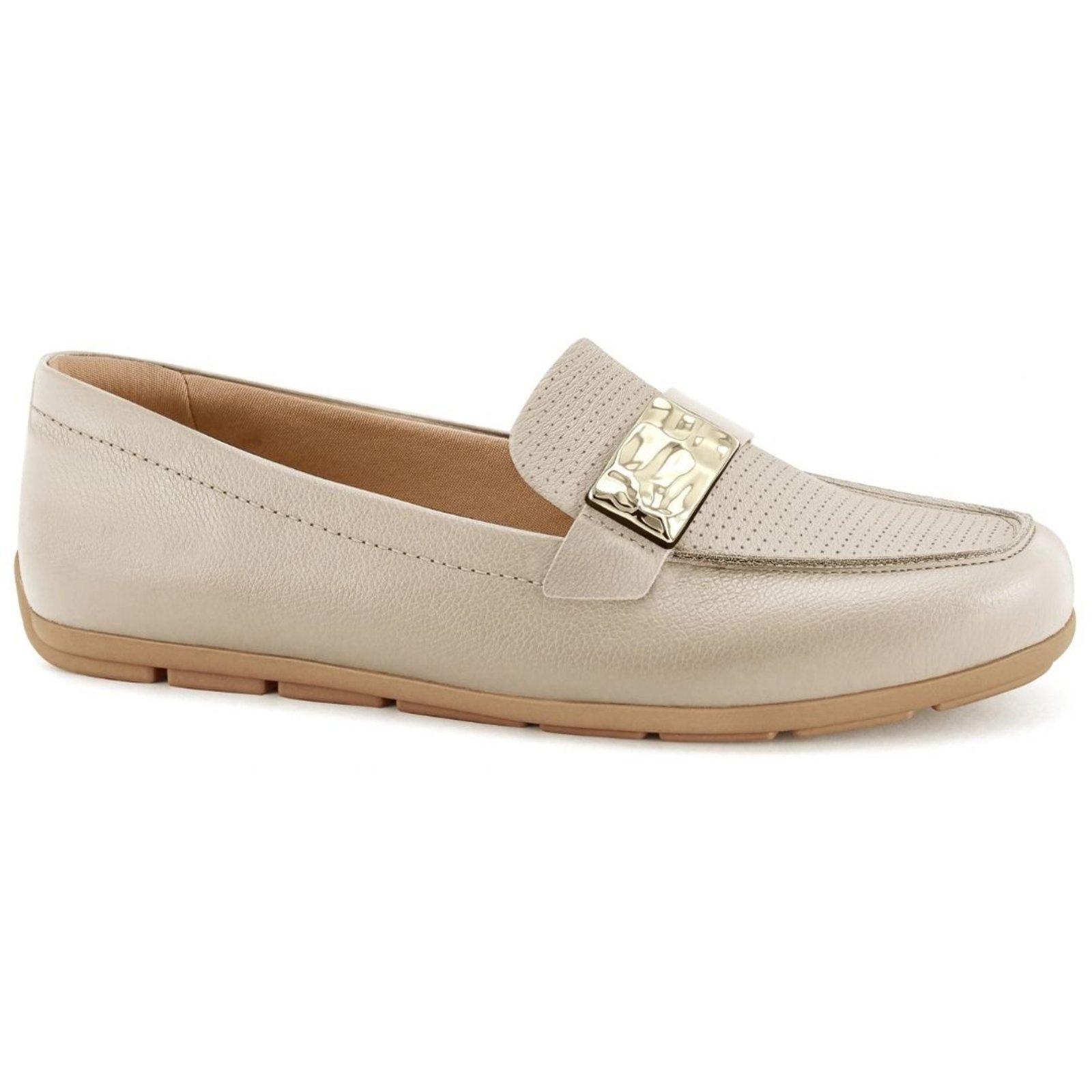 Mocassim Feminino Macio Comfortflex 2661303 - Almond
