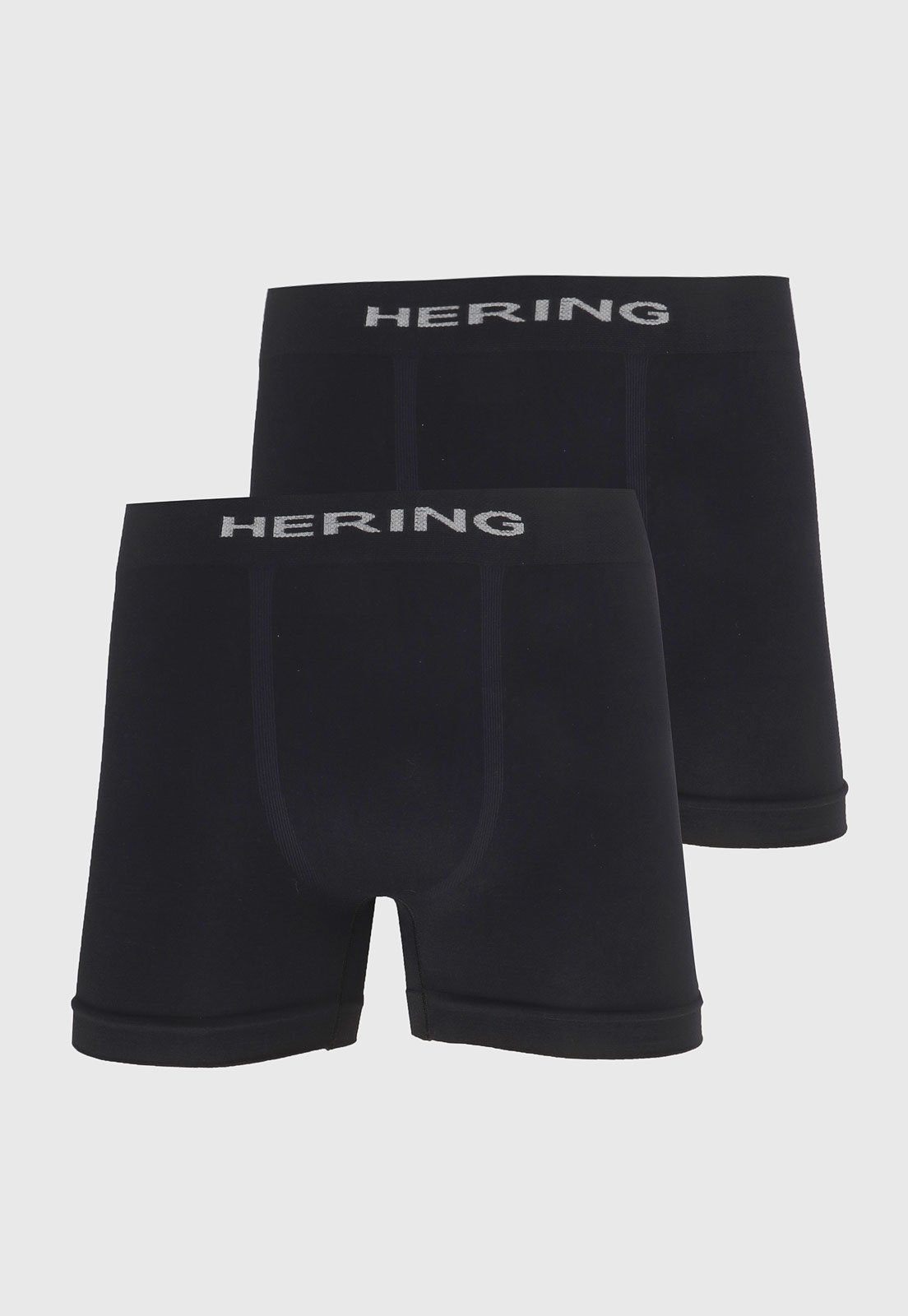 Kit 2pçs Cueca Hering Boxer Sem Costura Logo Preto