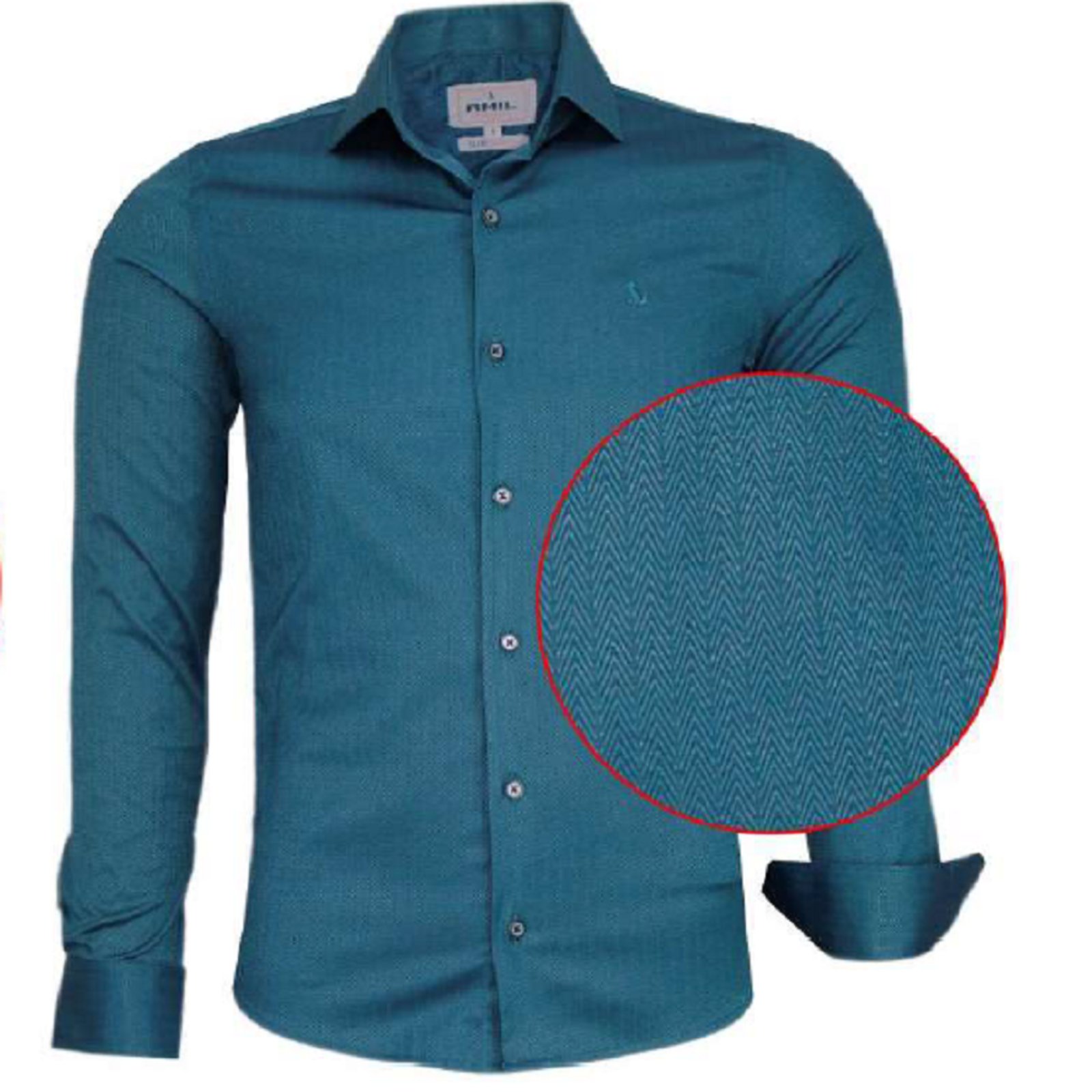 Camisa Adulto Slim Com Elastano Original Amil Exclusivo Top Petróleo
