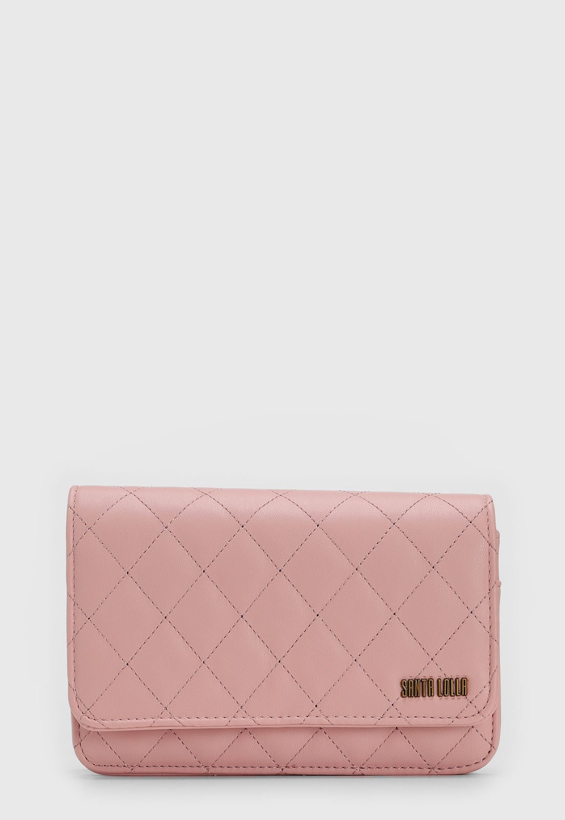 Bolsa Transversal Santa Lolla Alça Corrente Rosa