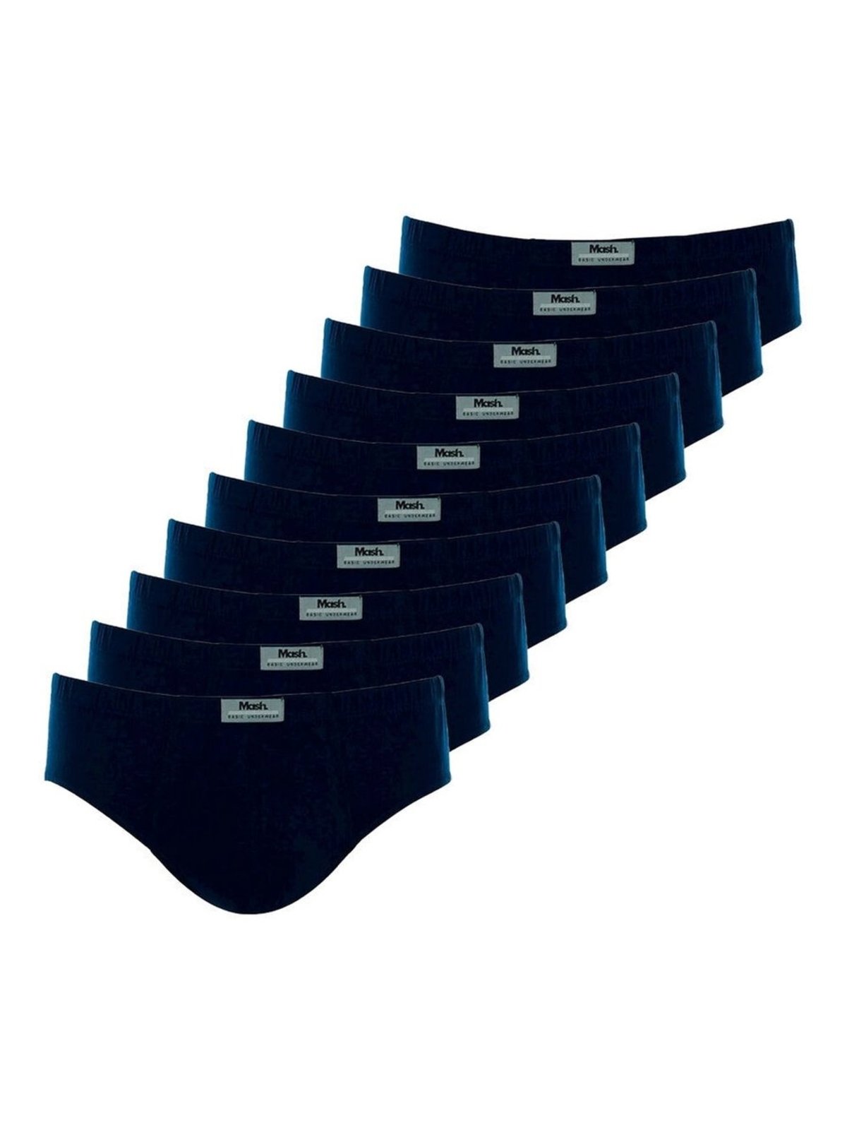 Kit com 10 Cuecas Slip Mash 074.58 Plus Size