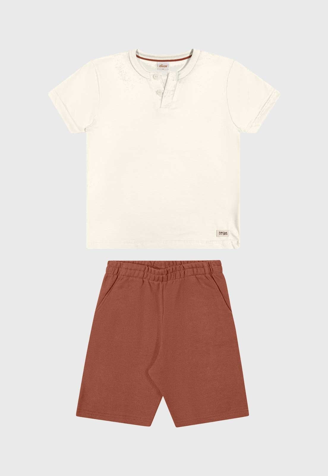 Infantil - Conjunto Elian Com Botões Off-White