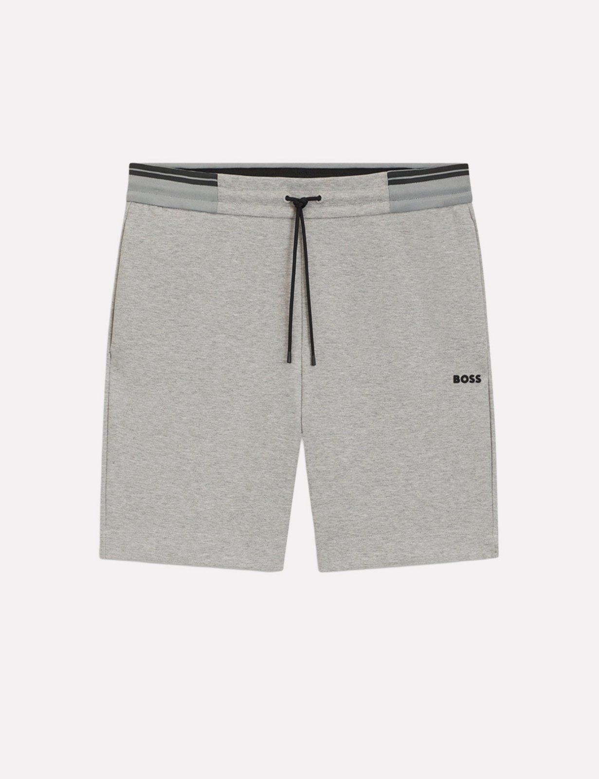 Vista 3 Bermuda Hugo Boss Masculina Regular Moletom Zone Mescla cinza Hugo Boss cinza