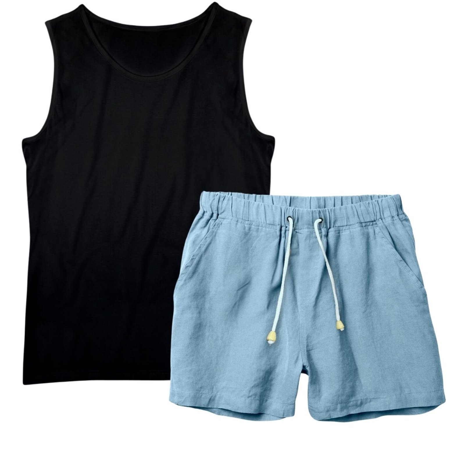 Conjunto Regata Masculina e Short de Linho Casual
