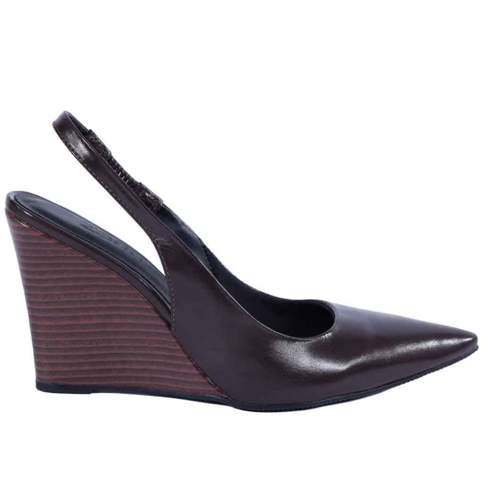 Scarpin Feminino Zariff Slingback com Salto Anabela 4634-89161 Marrom Incolor