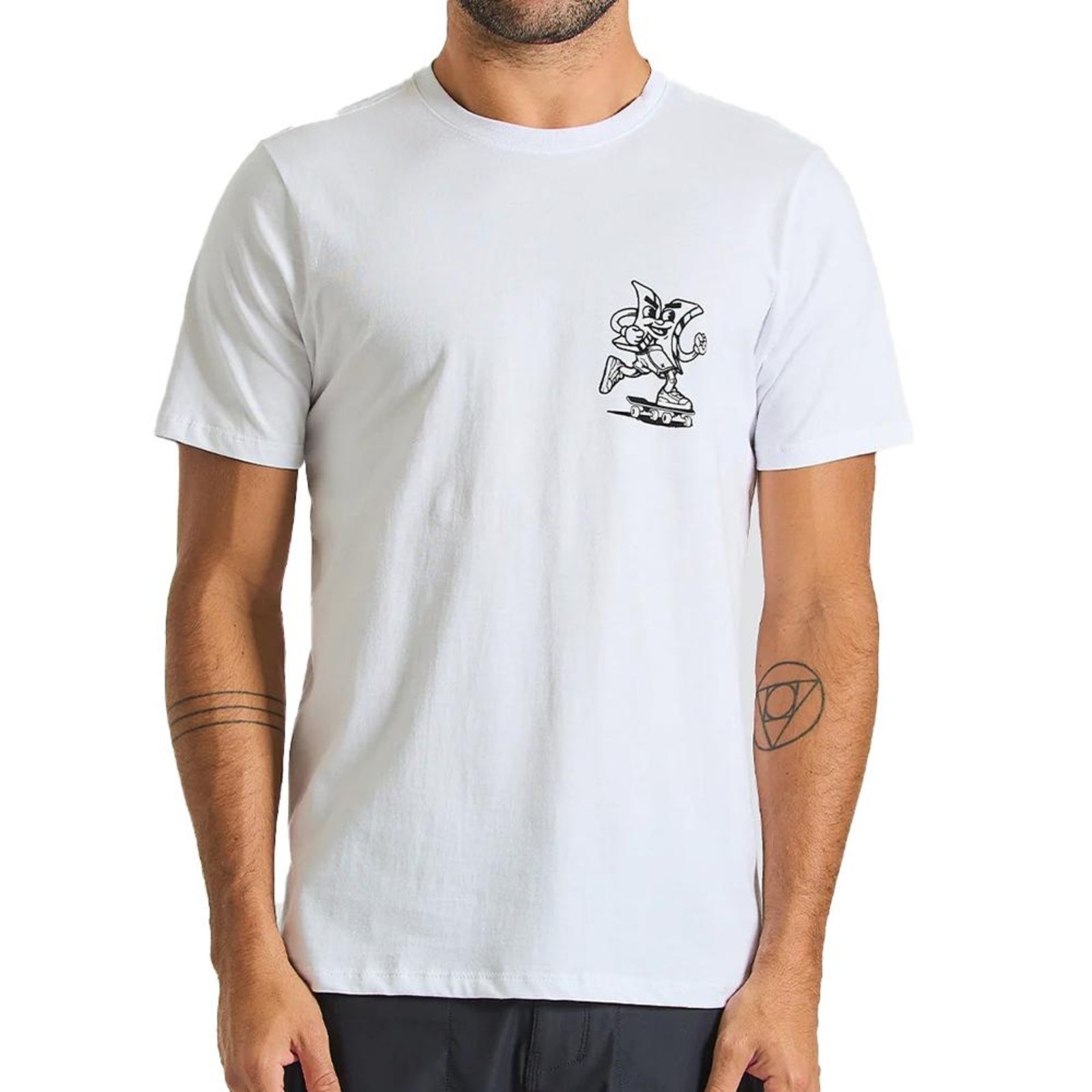 Vista 2 Camiseta Hurley Make SM25 Masculina branco hurley branco