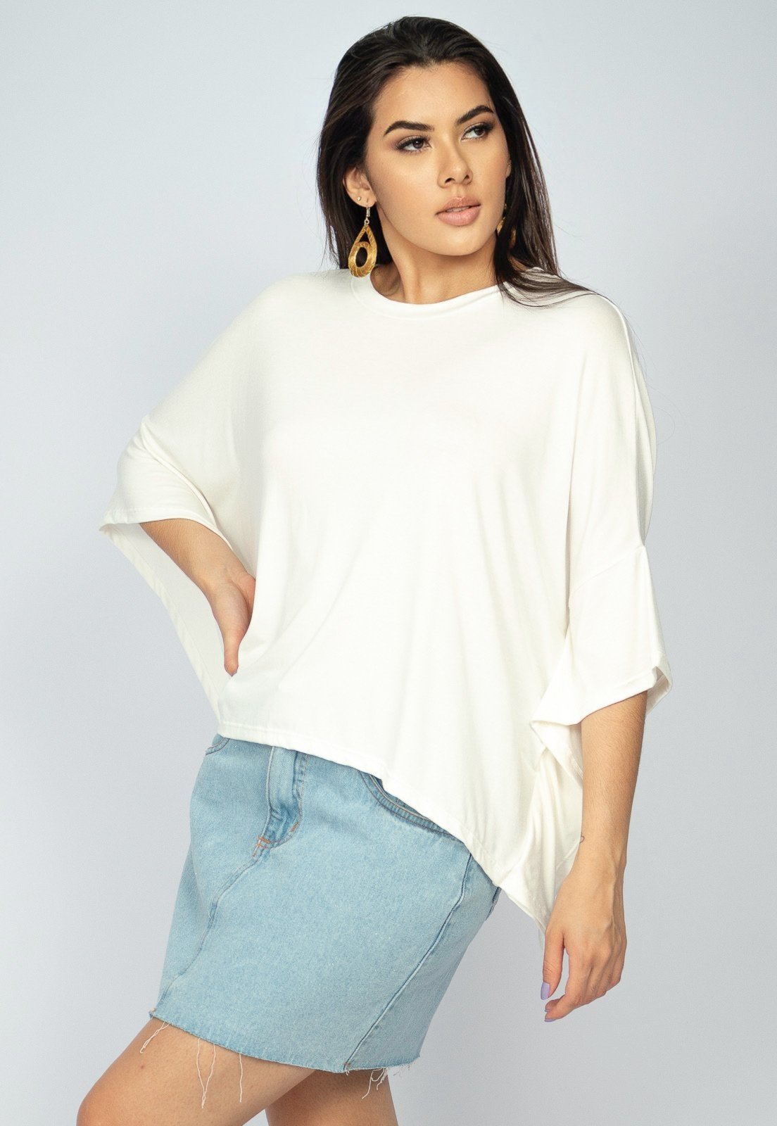 Blusa Asa Delta Amazonia Vital Malha Off White