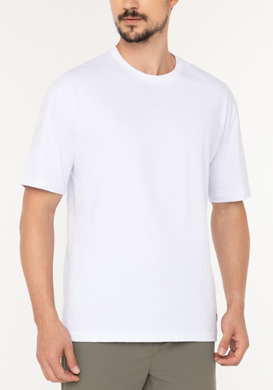Camiseta Oversized De Mangas Curtas Com Estampa Posterior