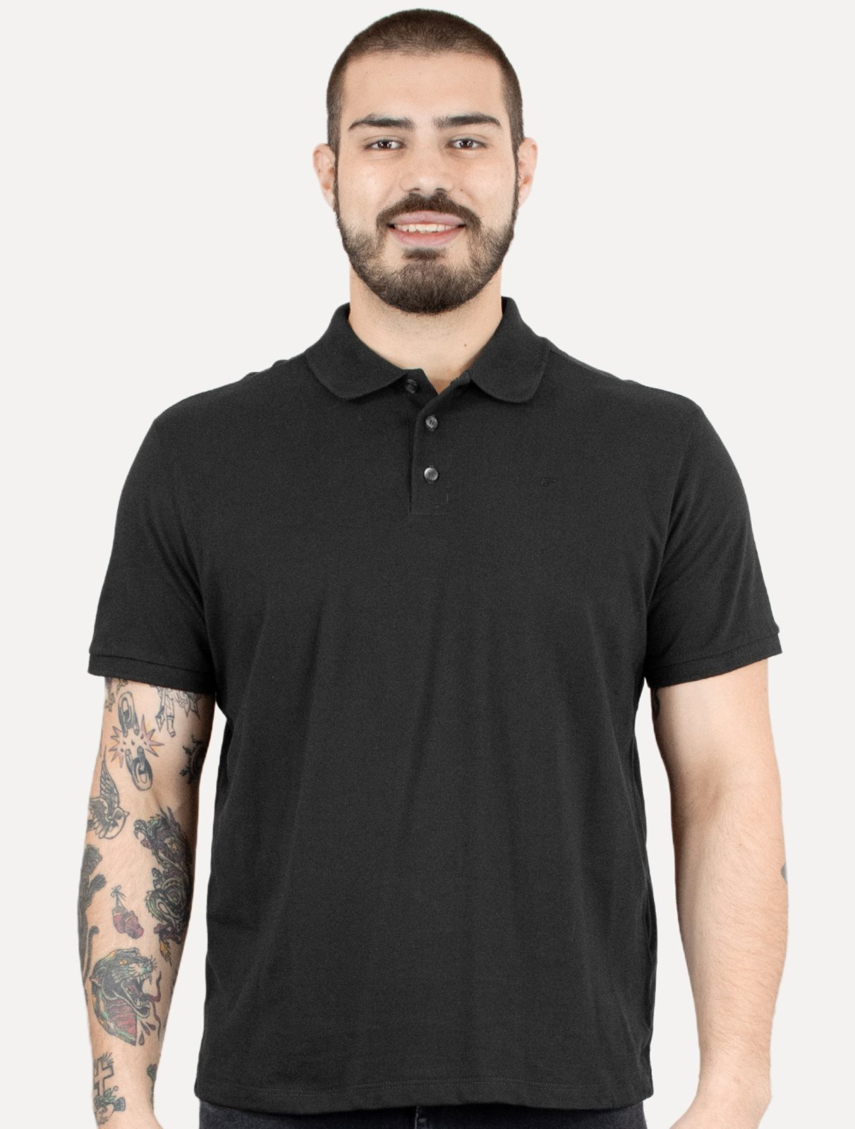 Polo Ellus Masculina Piquet Classic Easa Chumbo