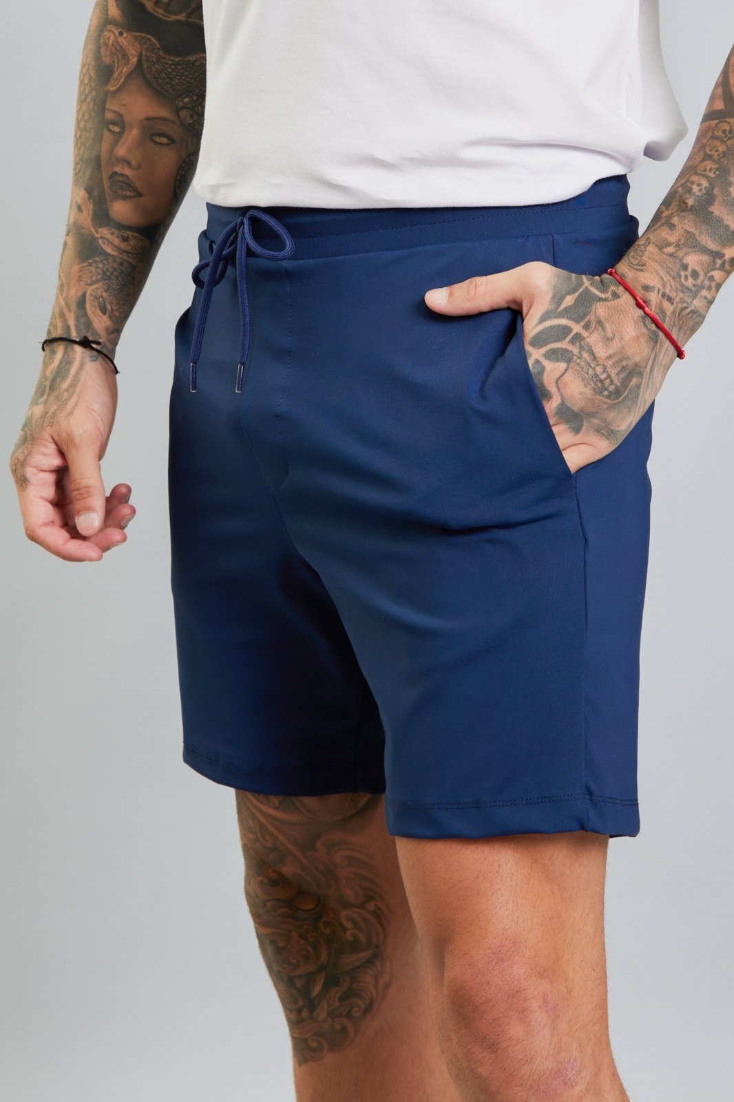 Vista 3 Bermuda Masculina Slim Comfort em Poliamida Dialogo Jeans azul/azul marinho Dialogo Jeans azul/azul marinho