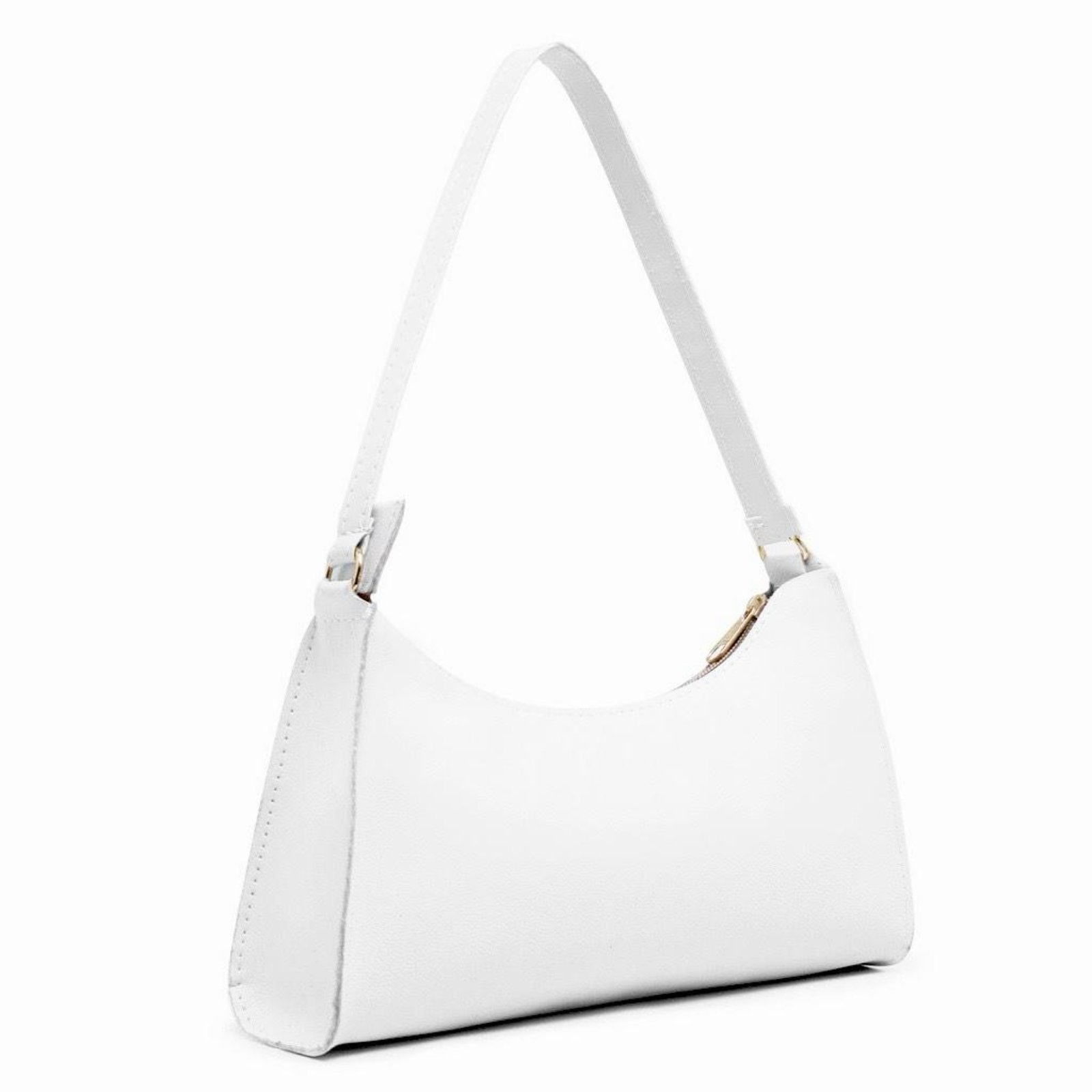 Bolsa Feminina Baguete Pequena Baladinha De Ombro Branca